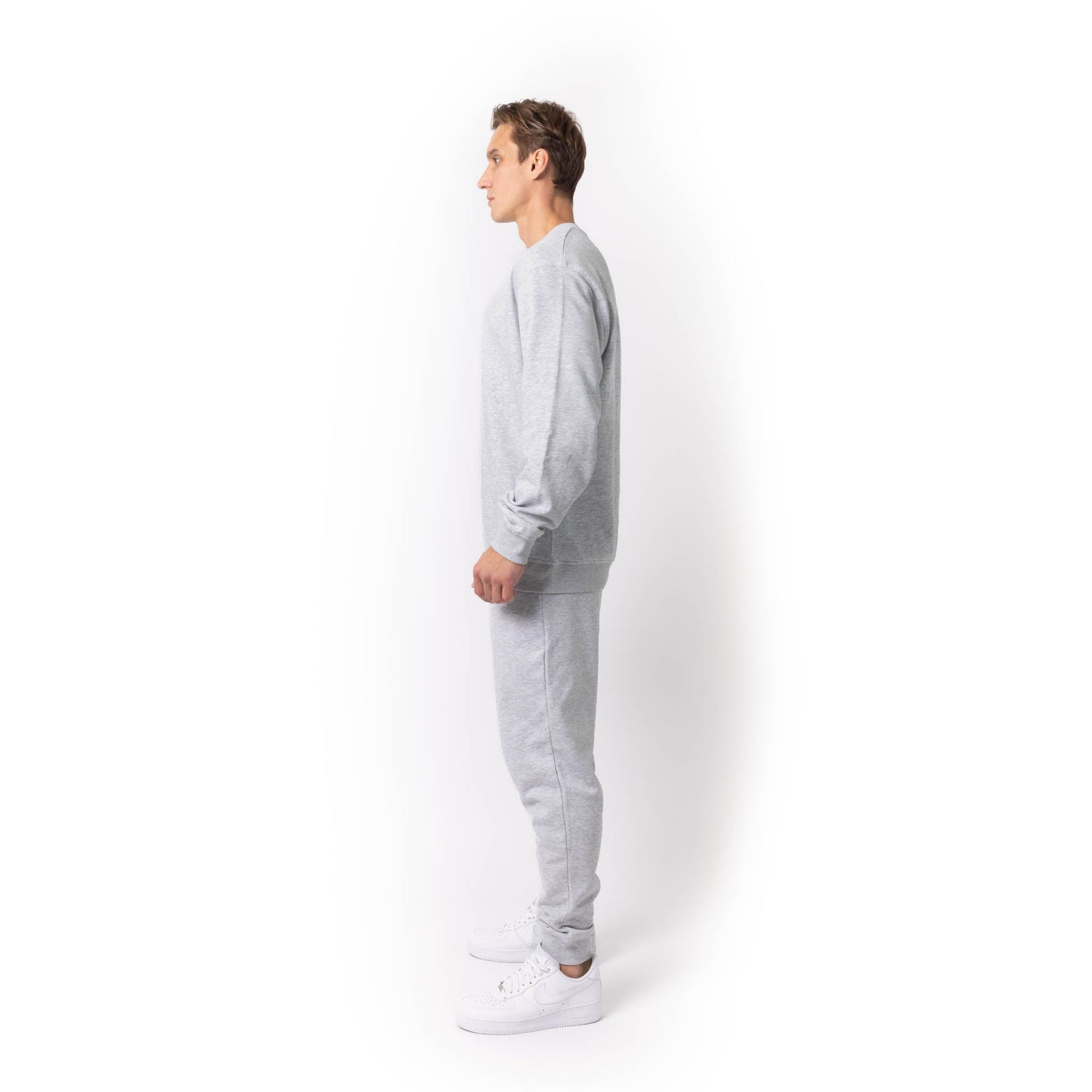 HERO-1020 Unisex Blank Crewneck Sweatshirt - Ash Heather 1020 2022 S/S Adult Crewneck Grey HERO New Tops Unisex