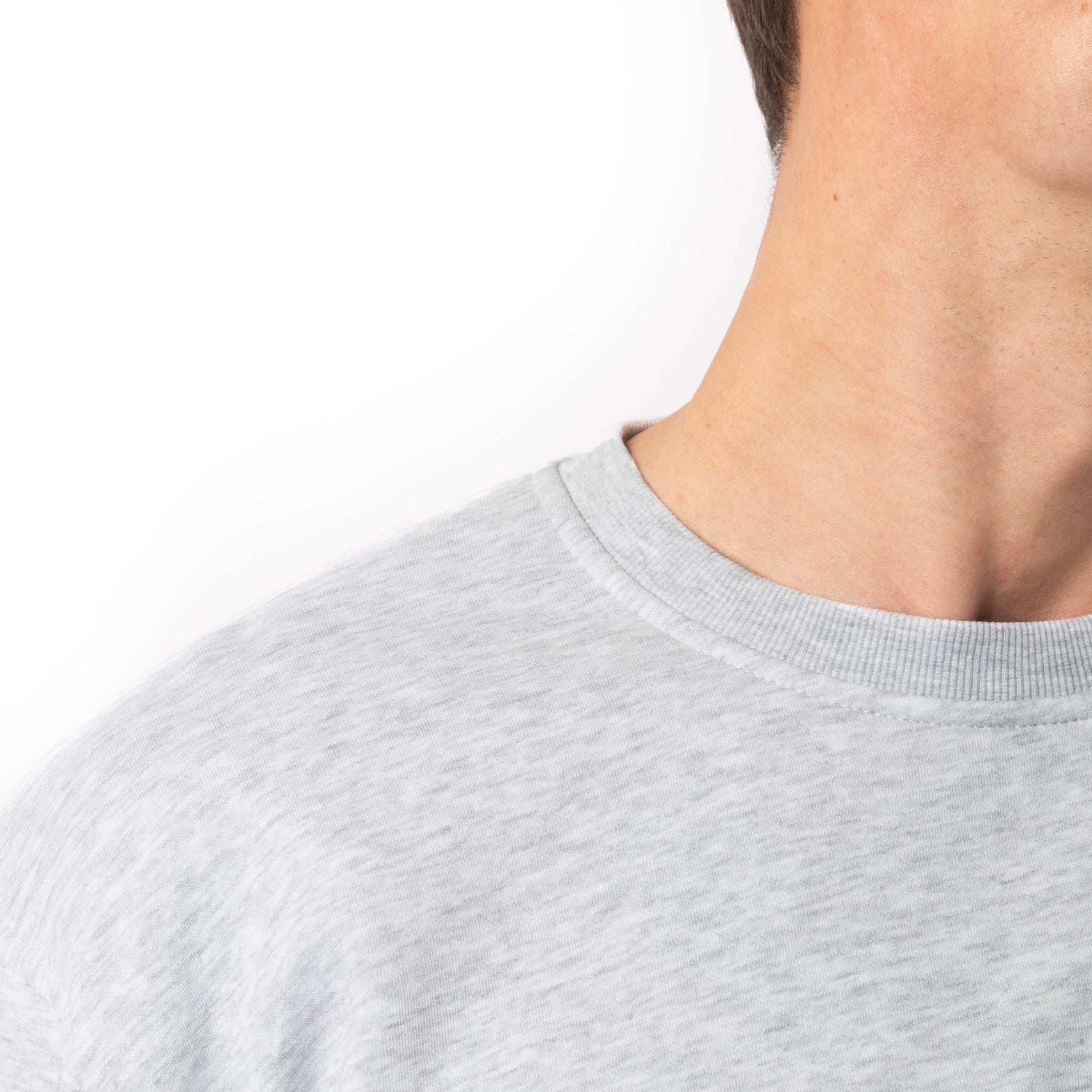 HERO-1020 Unisex Blank Crewneck Sweatshirt - Ash Heather 1020 2022 S/S Adult Crewneck Grey HERO New Tops Unisex