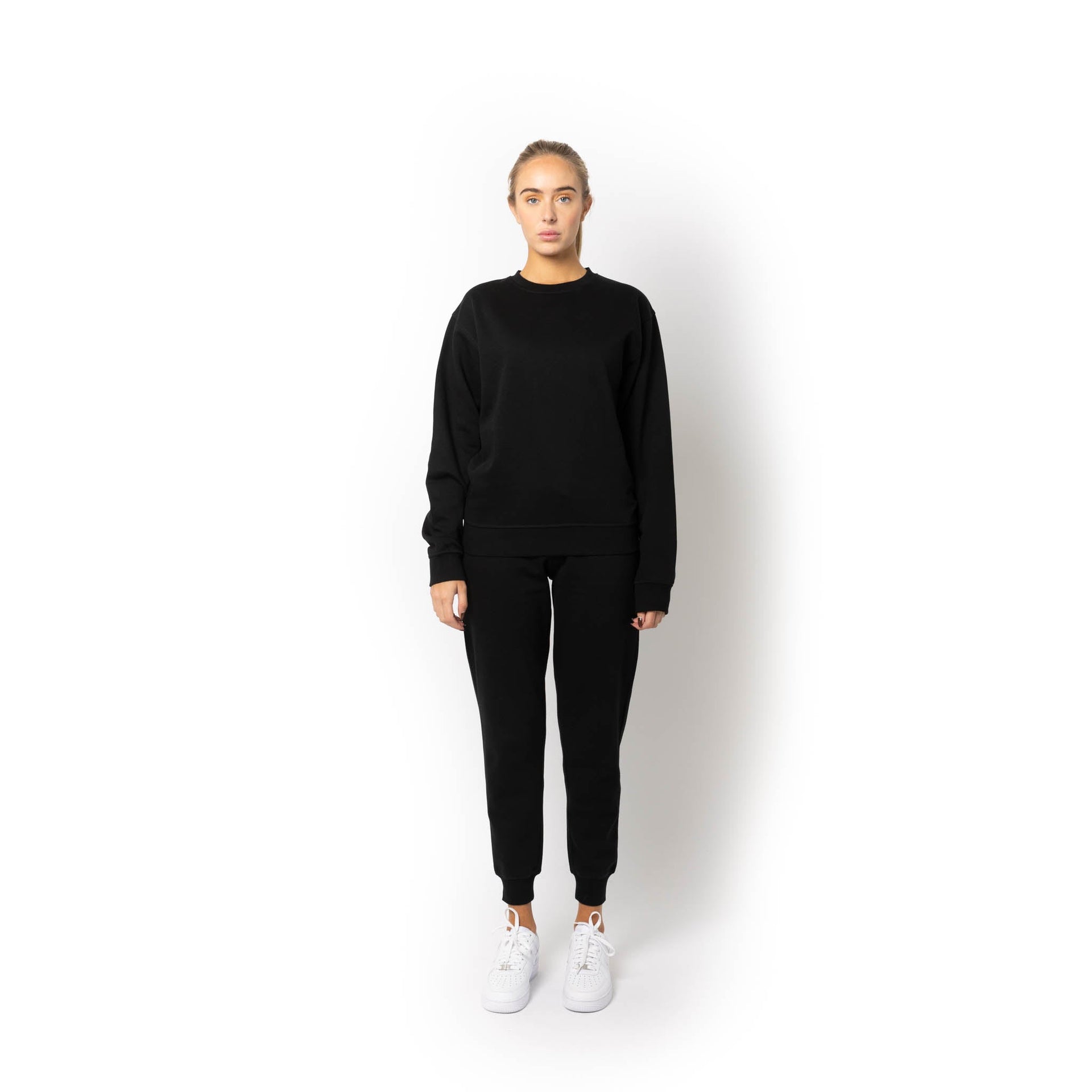 HERO-1020 Unisex Blank Crewneck Sweatshirt - Black 1020 Adult Black Crewneck HERO Tops Unisex