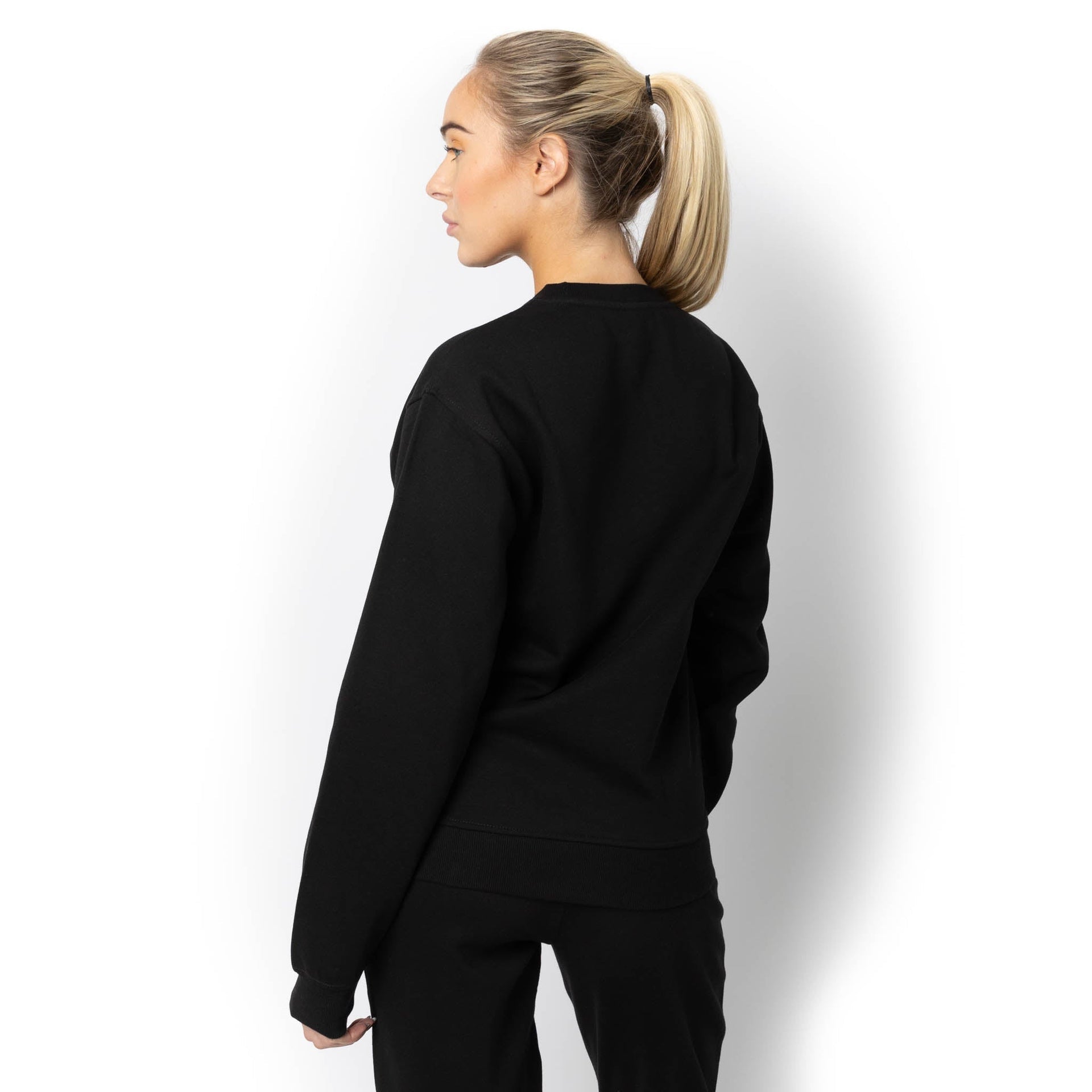 HERO-1020 Unisex Blank Crewneck Sweatshirt - Black 1020 Adult Black Crewneck HERO Tops Unisex