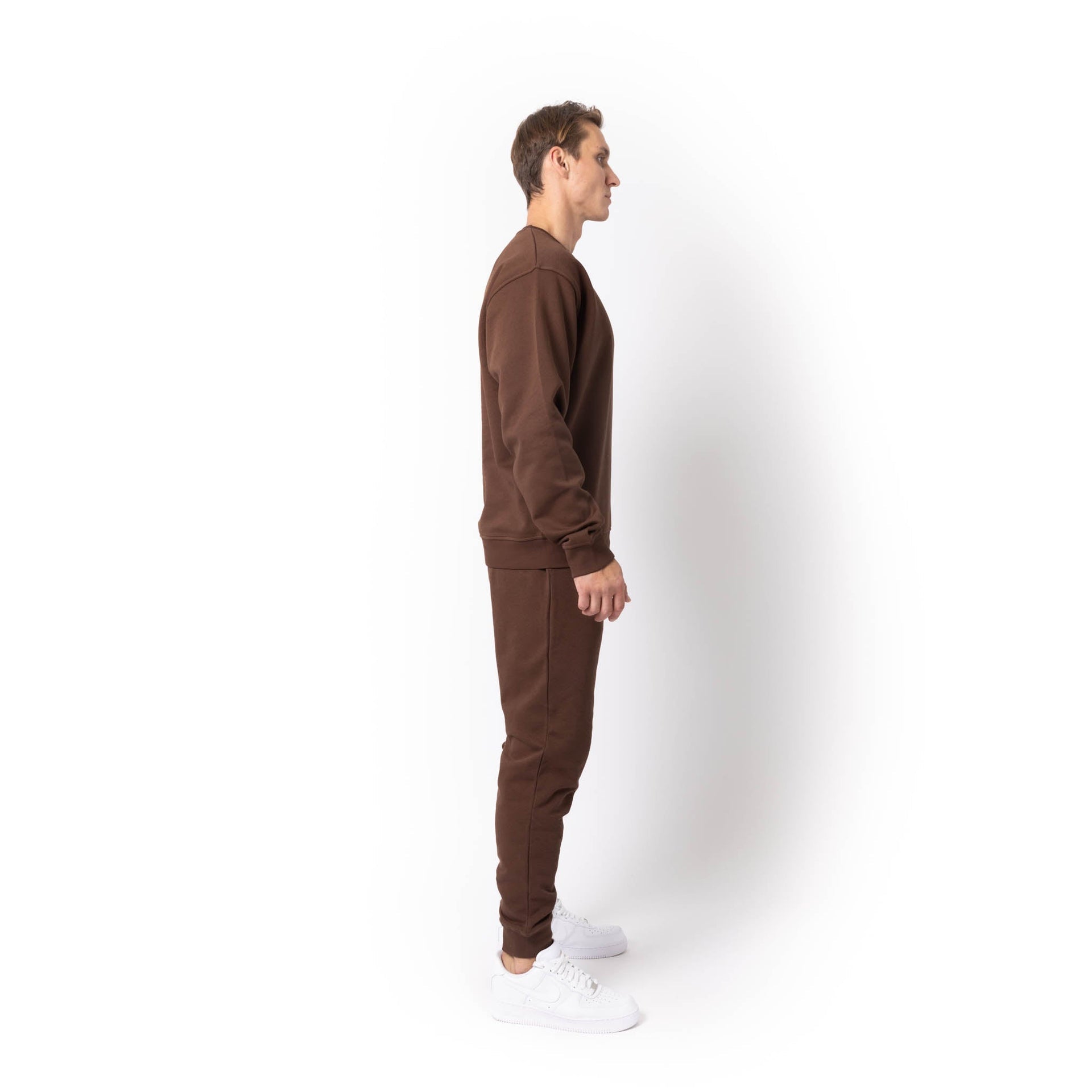 HERO-1020 Unisex Blank Crewneck Sweatshirt - Cocoa 1020 2021 F/W Adult Crewneck HERO New Tops Unisex