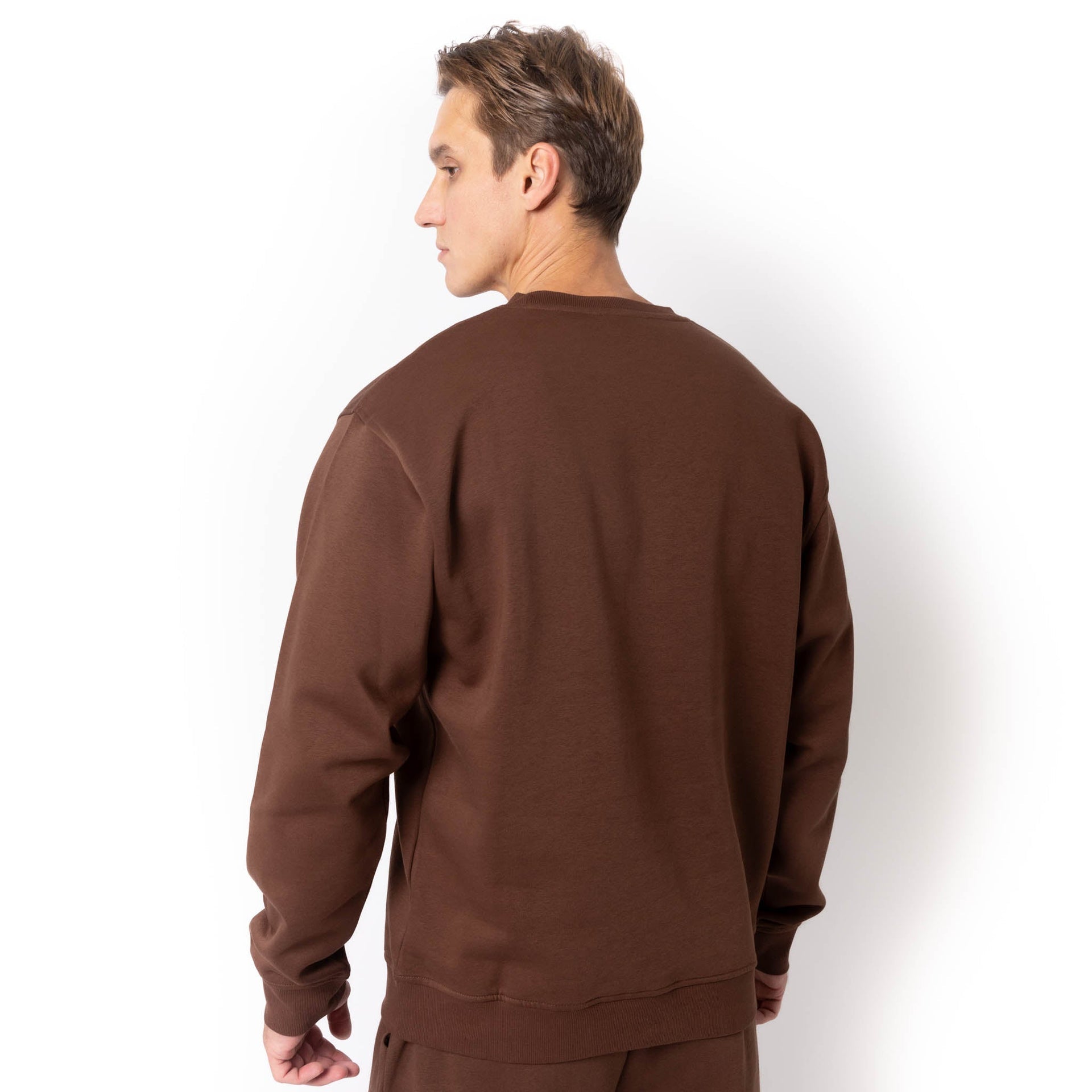 HERO-1020 Unisex Blank Crewneck Sweatshirt - Cocoa 1020 2021 F/W Adult Crewneck HERO New Tops Unisex