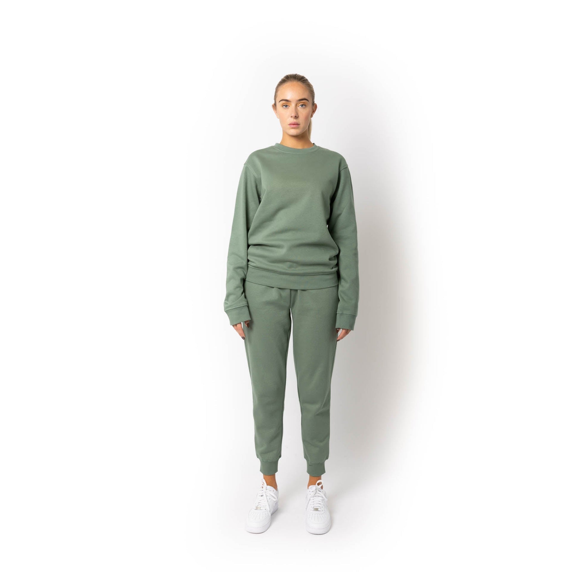 HERO-1020 Unisex Blank Crewneck Sweatshirt - Dusty Green 1020 2022 S/S Adult Crewneck Green HERO New Tops Unisex
