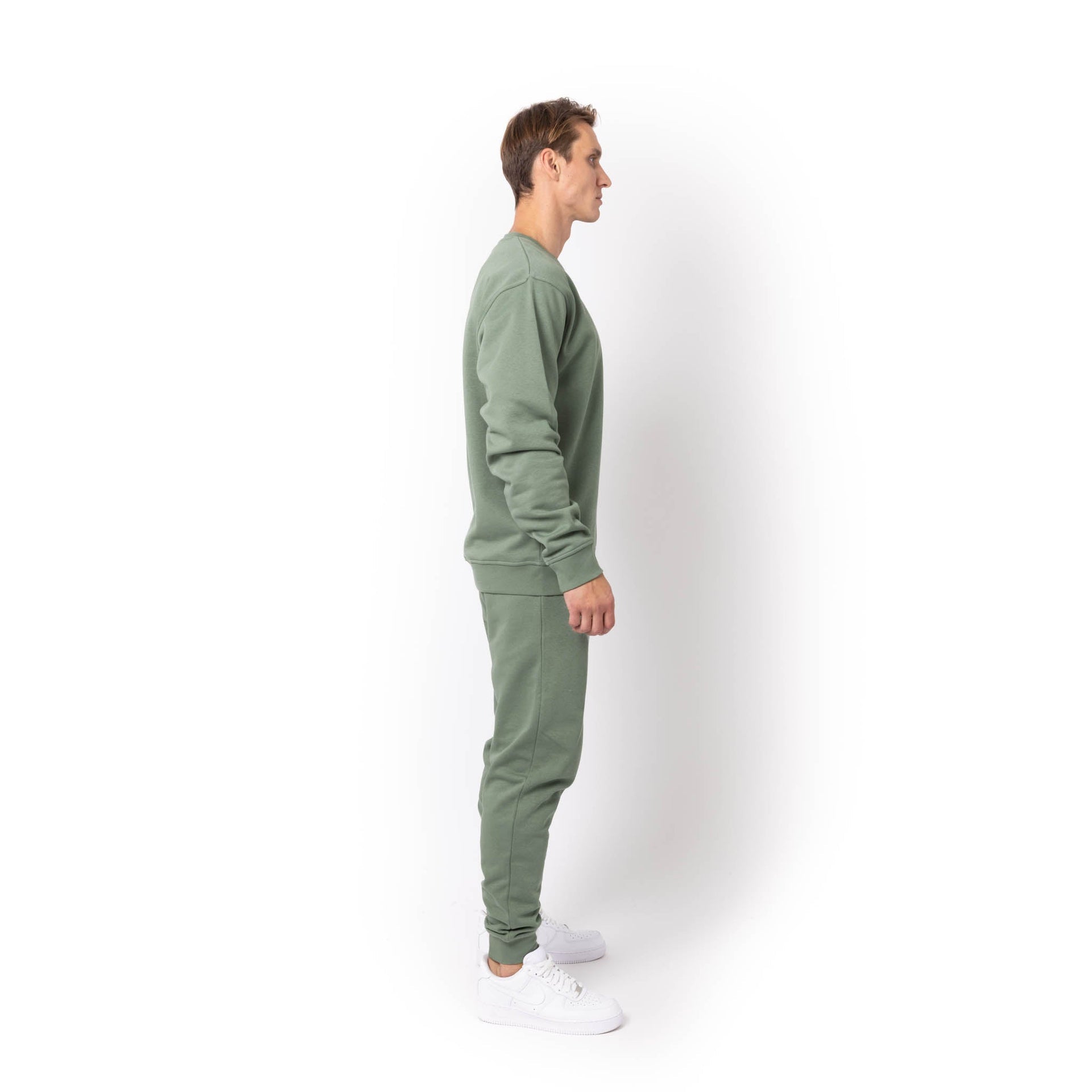 HERO-1020 Unisex Blank Crewneck Sweatshirt - Dusty Green 1020 2022 S/S Adult Crewneck Green HERO New Tops Unisex