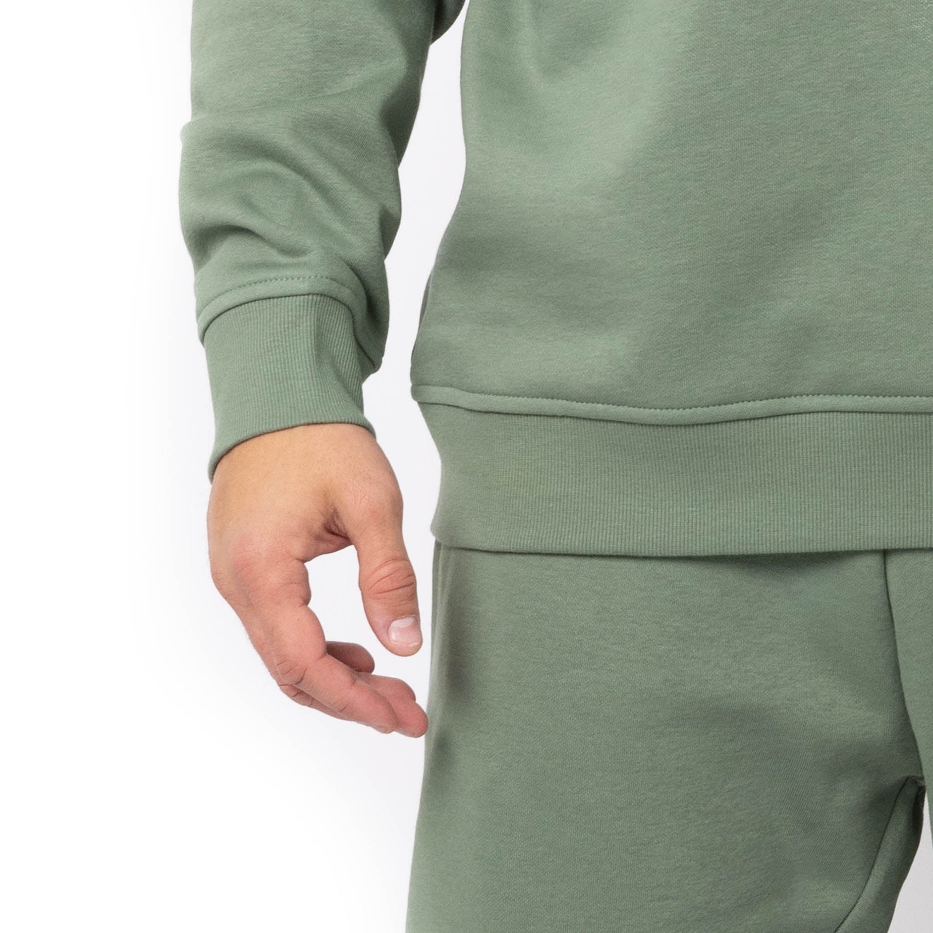 HERO-1020 Unisex Blank Crewneck Sweatshirt - Dusty Green 1020 2022 S/S Adult Crewneck Green HERO New Tops Unisex