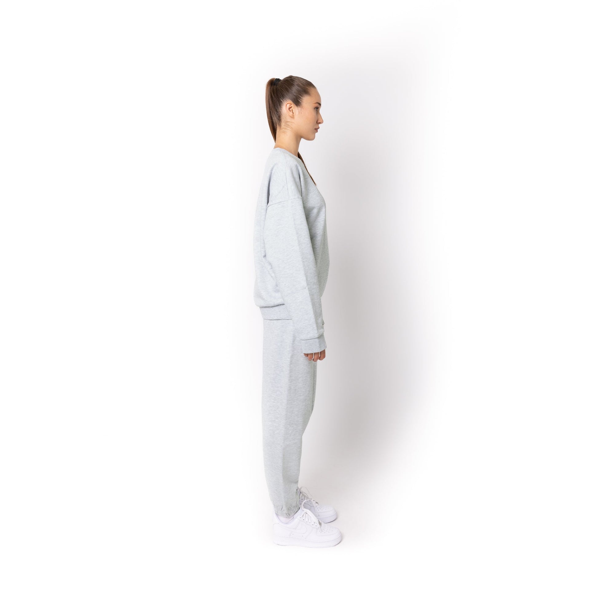 HERO-1050 MAX Unisex Blank Crewneck Sweatshirt - Ash Heather 1050M Adult Crewneck HERO MAX Tops Unisex