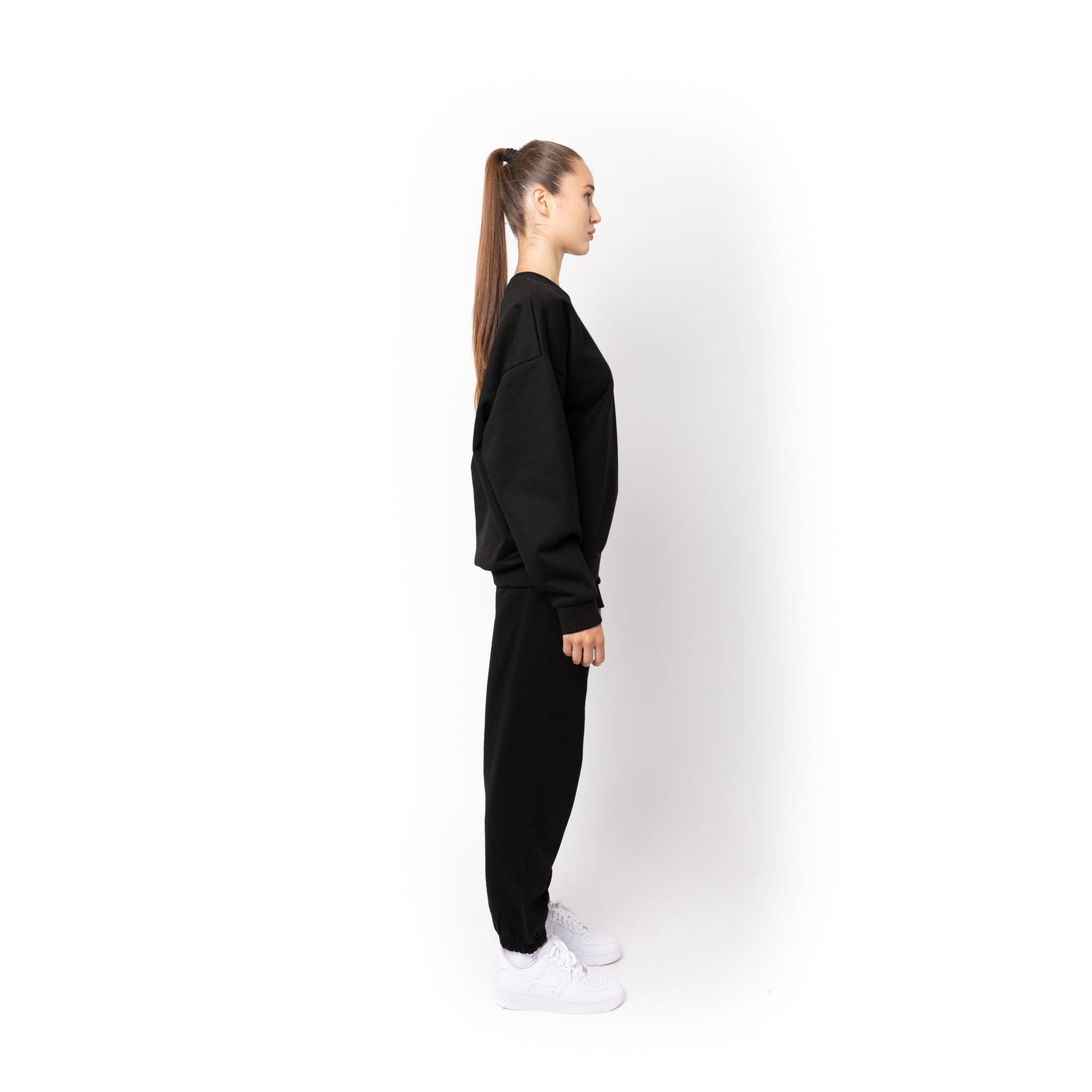 HERO-1050 MAX Unisex Blank Crewneck Sweatshirt - Black 1050M Adult Black Crewneck HERO MAX Tops Unisex