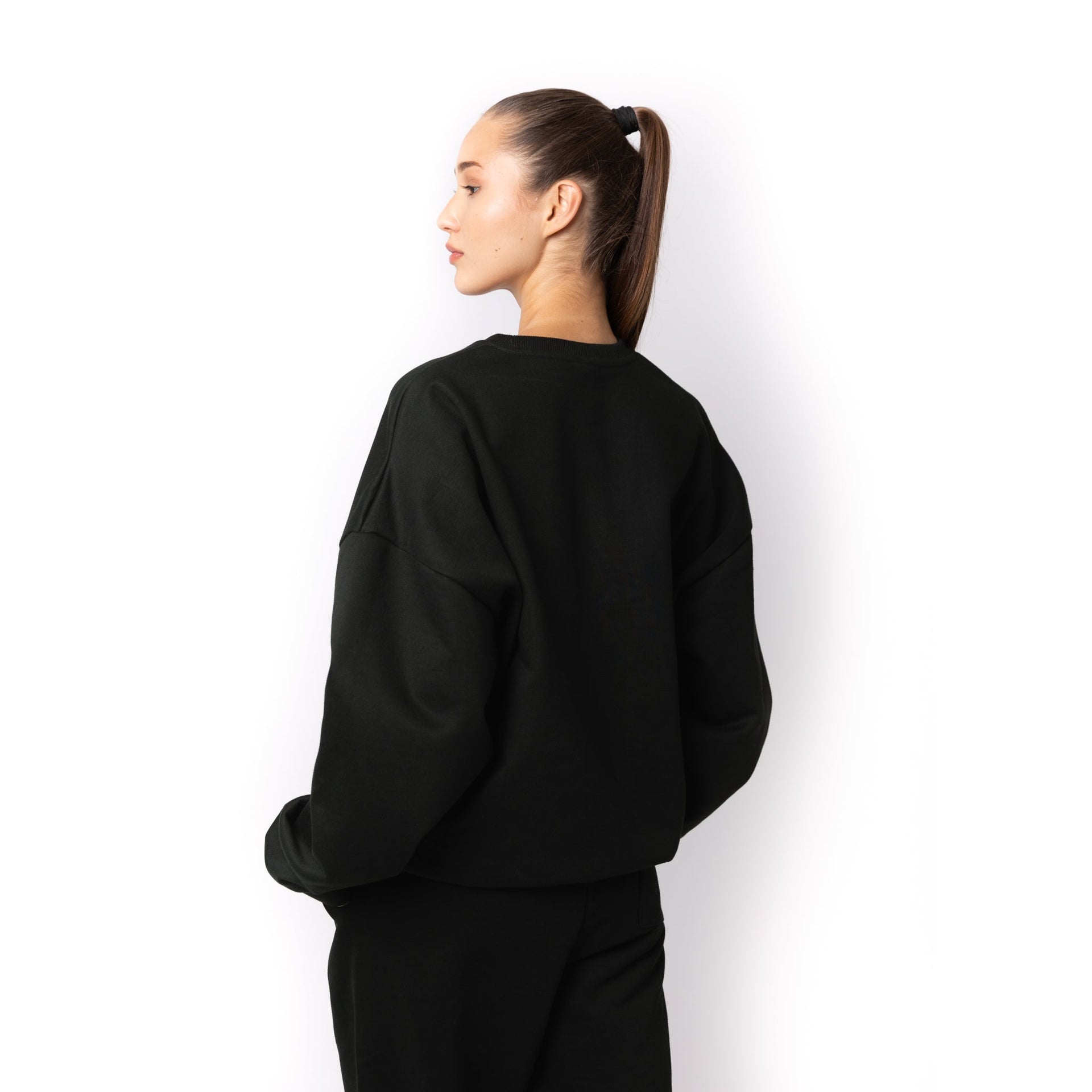 HERO-1050 MAX Unisex Blank Crewneck Sweatshirt - Black 1050M Adult Black Crewneck HERO MAX Tops Unisex