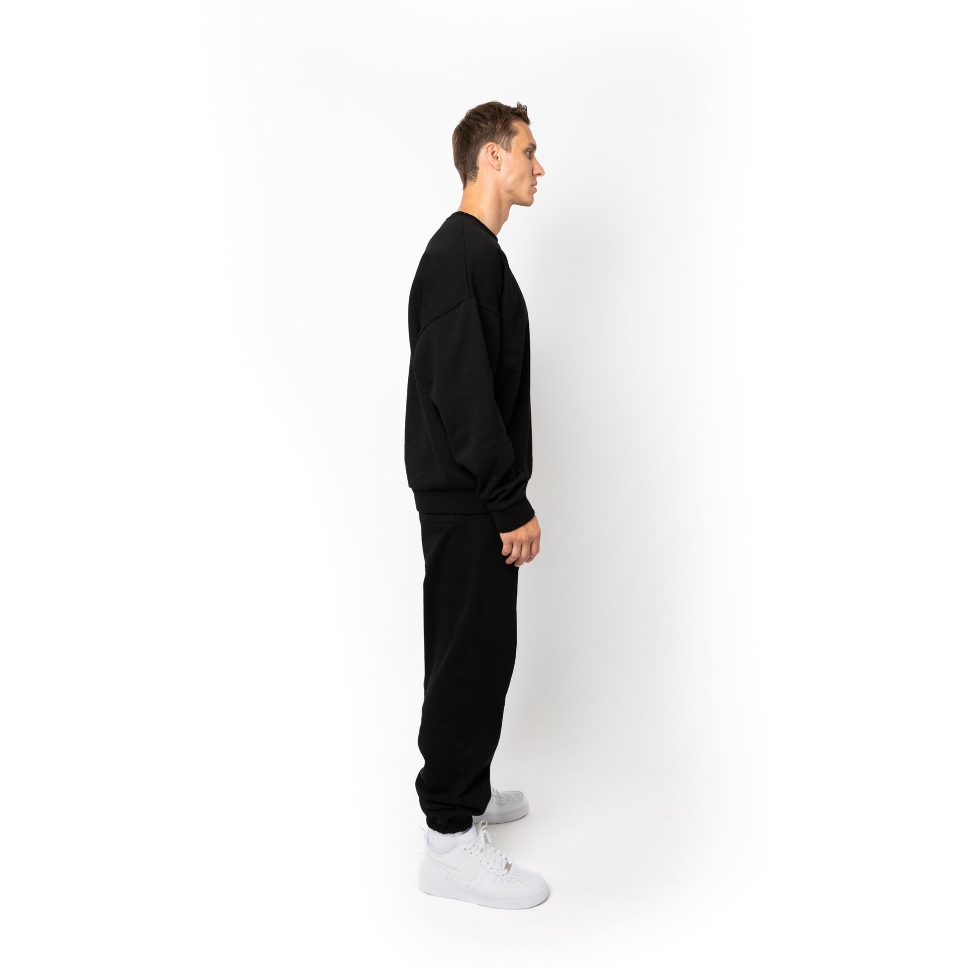 HERO-1050 MAX Unisex Blank Crewneck Sweatshirt - Black 1050M Adult Black Crewneck HERO MAX Tops Unisex