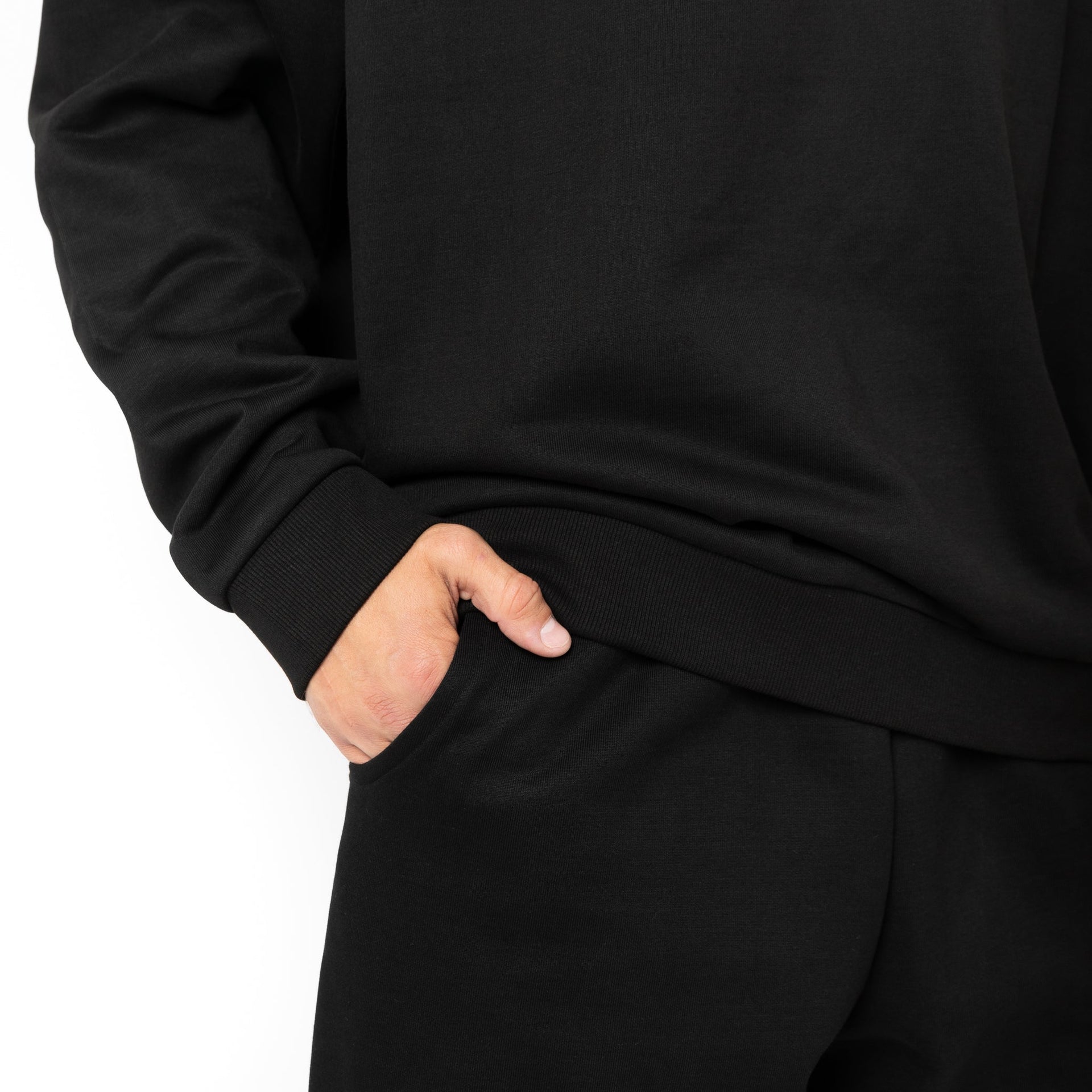 HERO-1050 MAX Unisex Blank Crewneck Sweatshirt - Black 1050M Adult Black Crewneck HERO MAX Tops Unisex