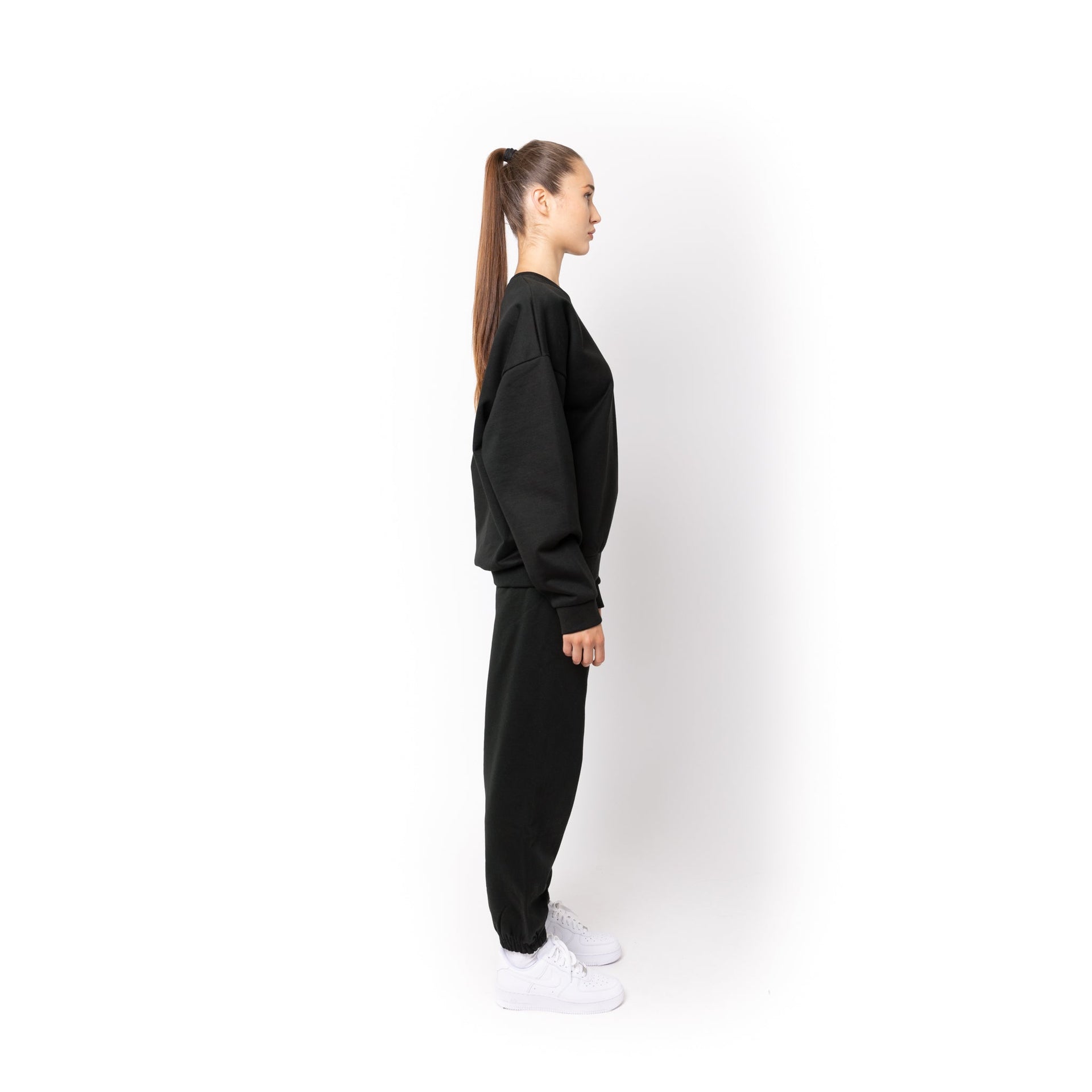 HERO-1050 MAX Unisex Blank Crewneck Sweatshirt - Off Black 1050M Adult Black Crewneck HERO MAX Tops Unisex