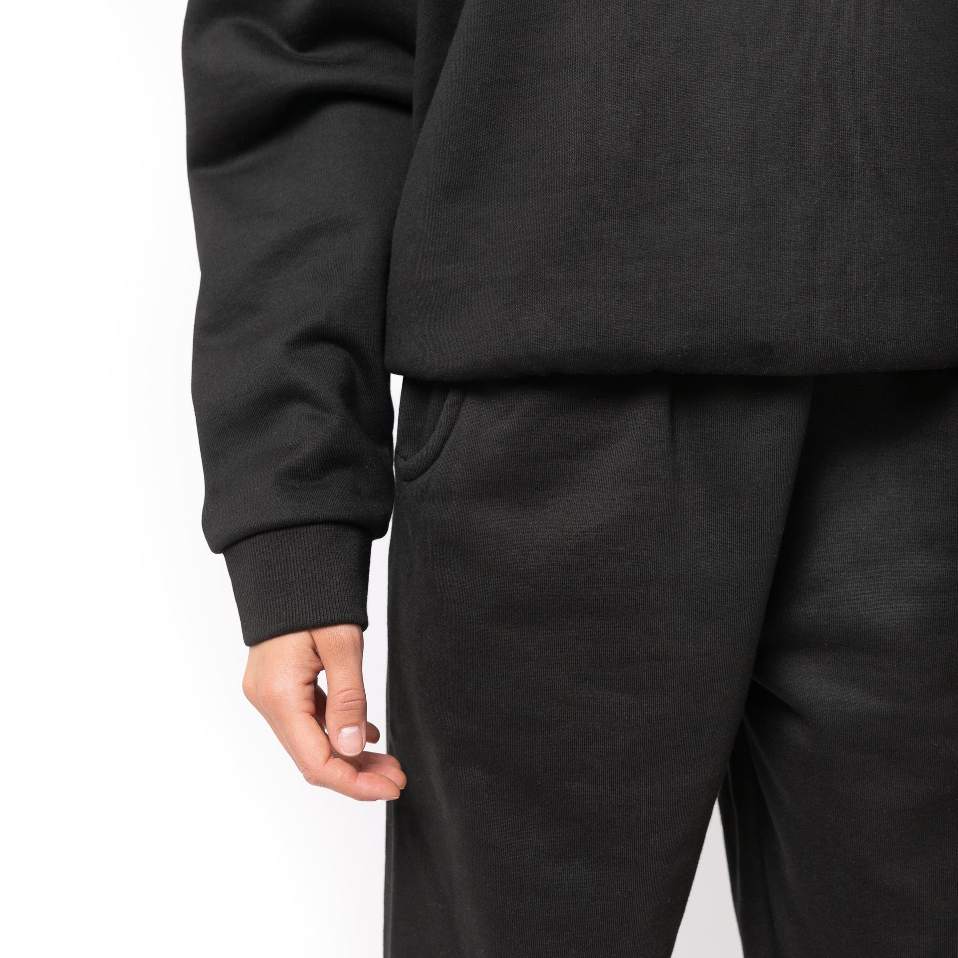 HERO-1050 MAX Unisex Blank Crewneck Sweatshirt - Off Black 1050M Adult Black Crewneck HERO MAX Tops Unisex