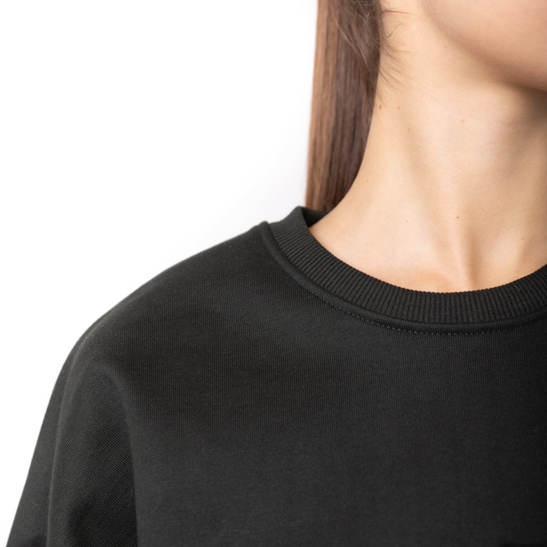 HERO-1050 MAX Unisex Blank Crewneck Sweatshirt - Off Black 1050M Adult Black Crewneck HERO MAX Tops Unisex