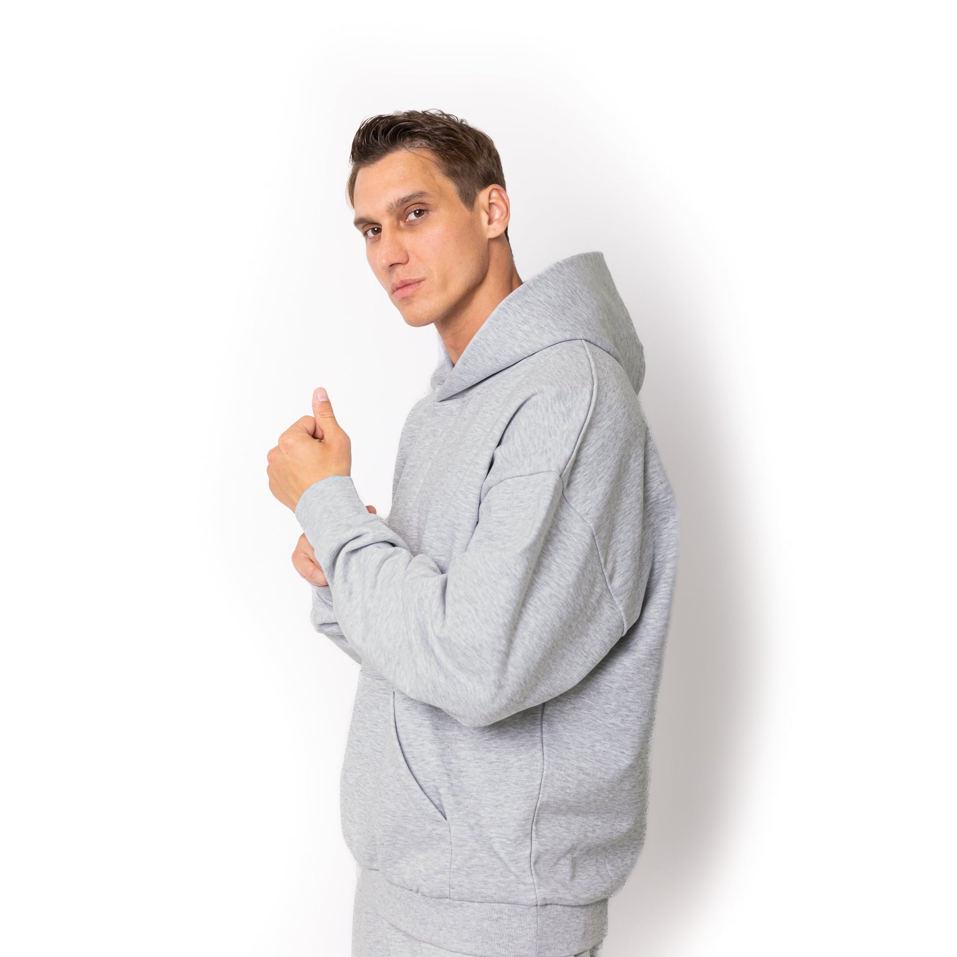 HERO-2050 MAX Unisex Blank Hoodie - Ash Heather 2050M Adult HERO MAX Tops Unisex