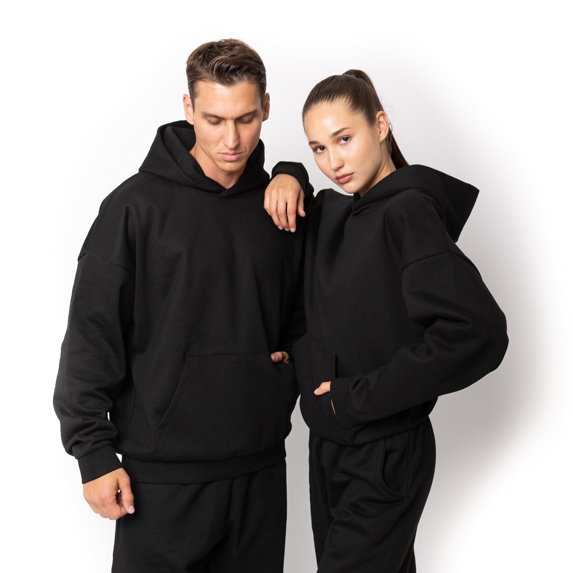 HERO-2050 MAX Unisex Blank Hoodie - Black 2050M Adult Black HERO MAX Tops Unisex