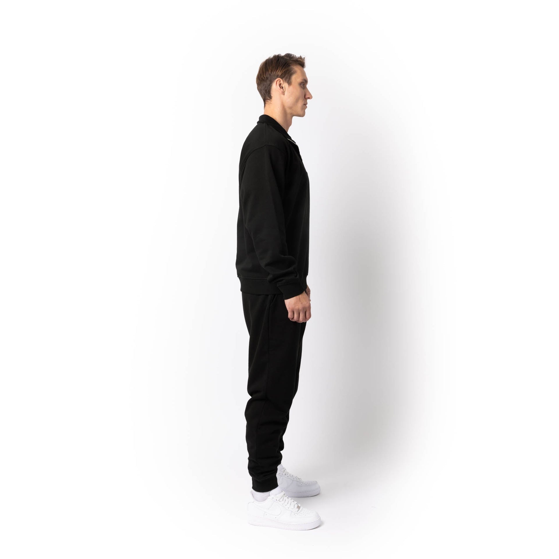 HERO-4020 Unisex Quarter Zip Sweatshirt - Black 4020 Adult Black HERO Quarter Zip Tops Unisex