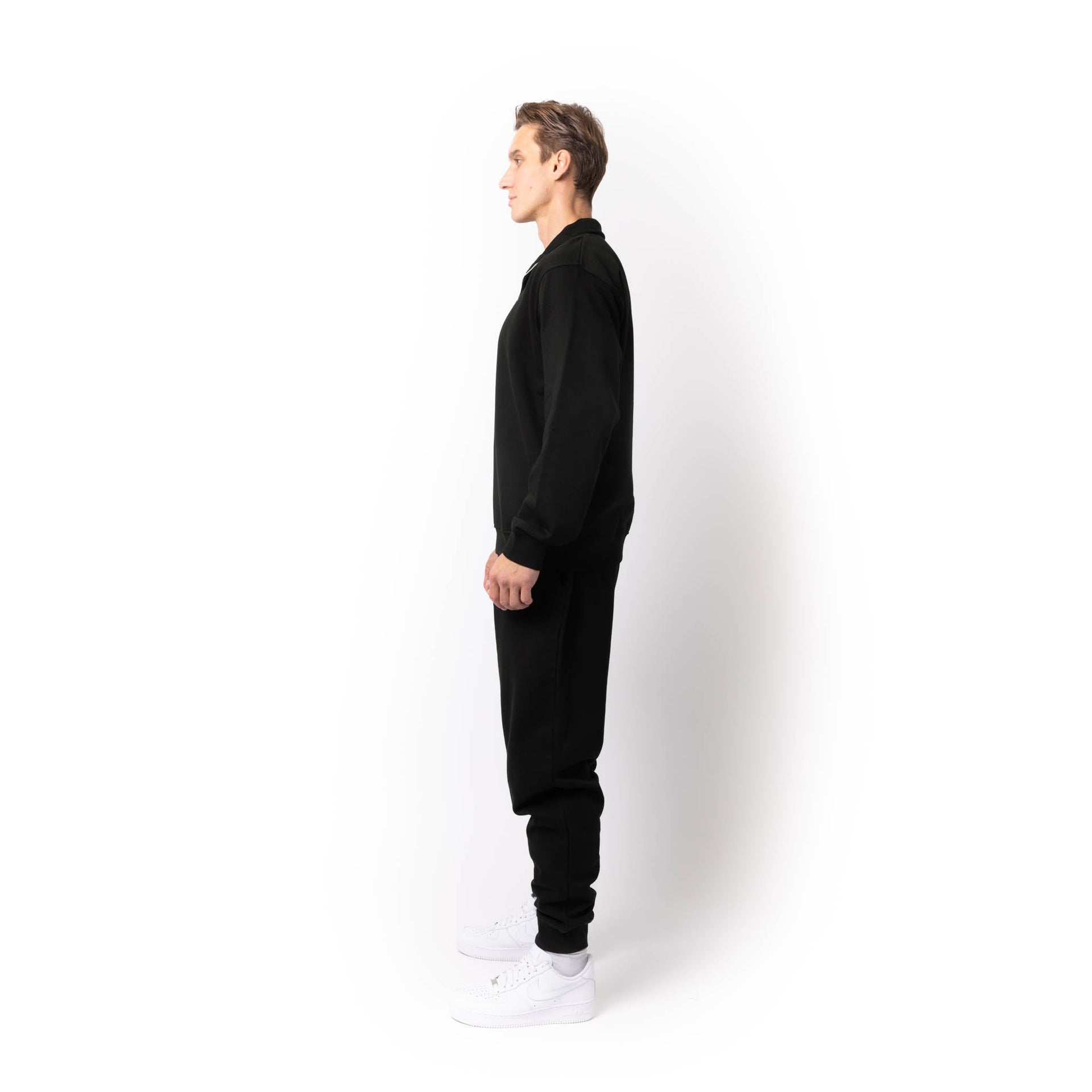 HERO-4020 Unisex Quarter Zip Sweatshirt - Black 4020 Adult Black HERO Quarter Zip Tops Unisex