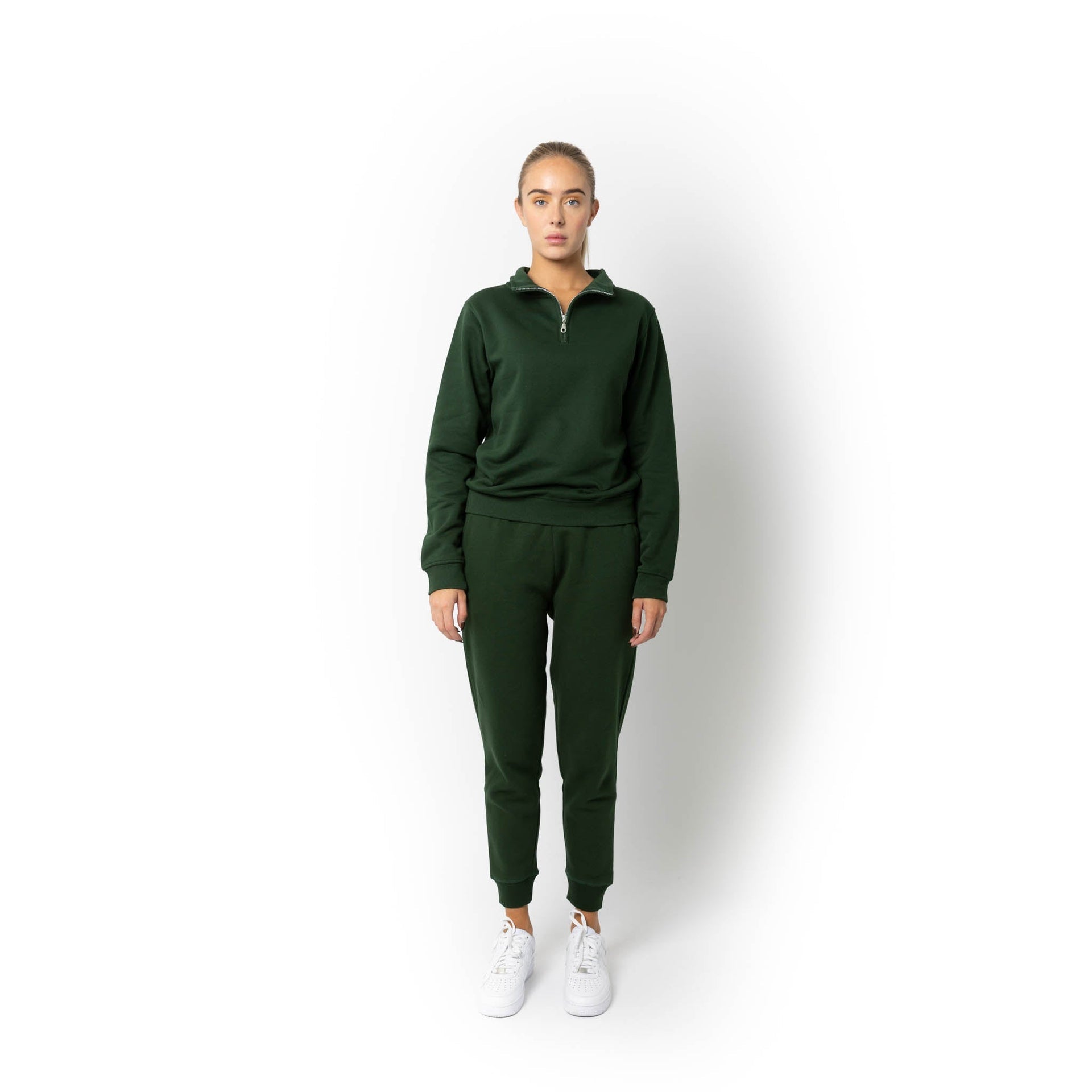 HERO-4020 Unisex Quarter Zip Sweatshirt - Forest Green 4020 Adult Forest Green HERO Quarter Zip Tops Unisex