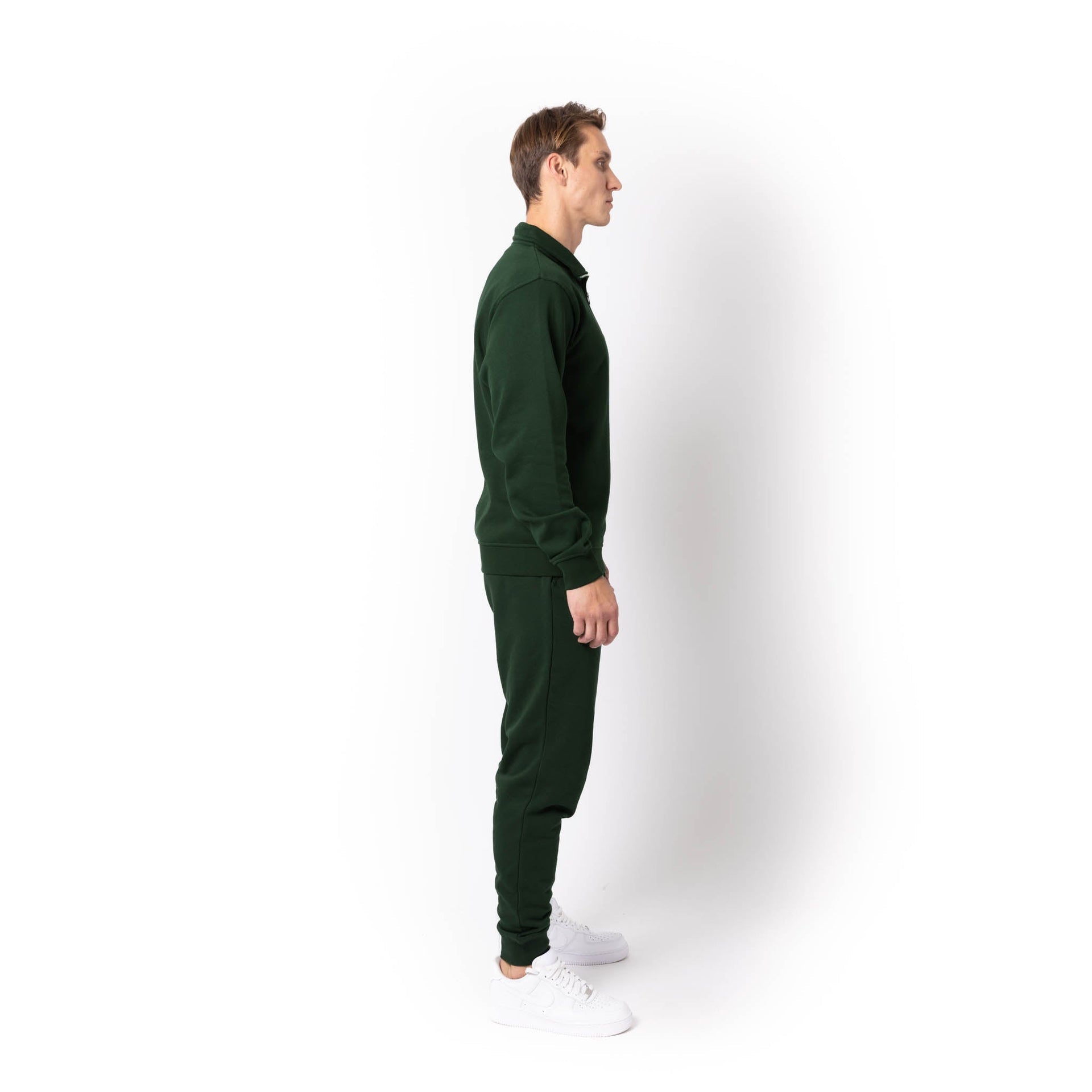 HERO-4020 Unisex Quarter Zip Sweatshirt - Forest Green 4020 Adult Forest Green HERO Quarter Zip Tops Unisex