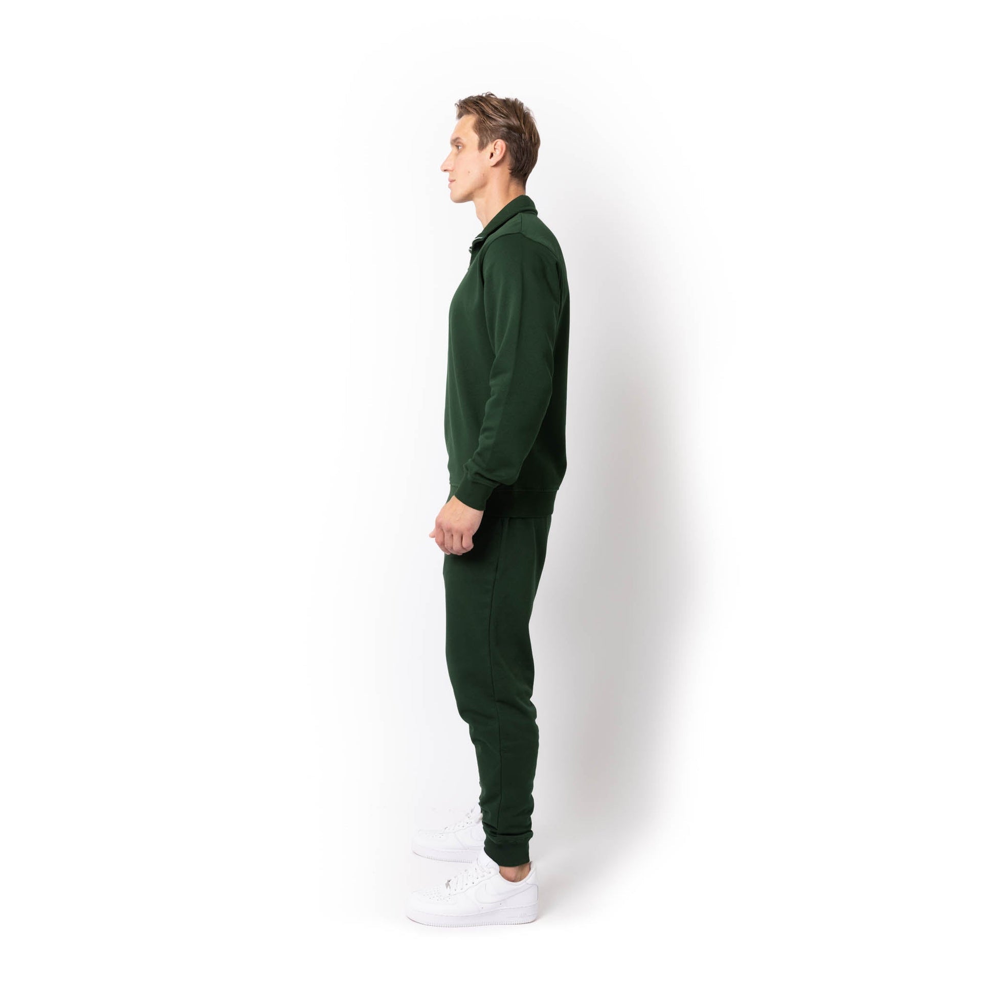 HERO-4020 Unisex Quarter Zip Sweatshirt - Forest Green 4020 Adult Forest Green HERO Quarter Zip Tops Unisex