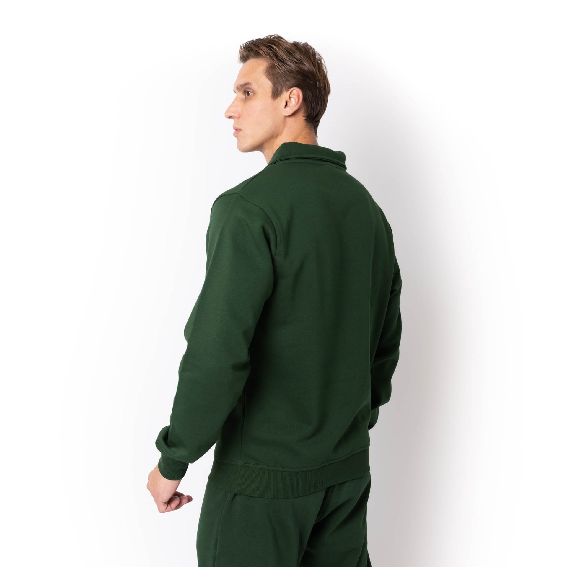 HERO-4020 Unisex Quarter Zip Sweatshirt - Forest Green 4020 Adult Forest Green HERO Quarter Zip Tops Unisex