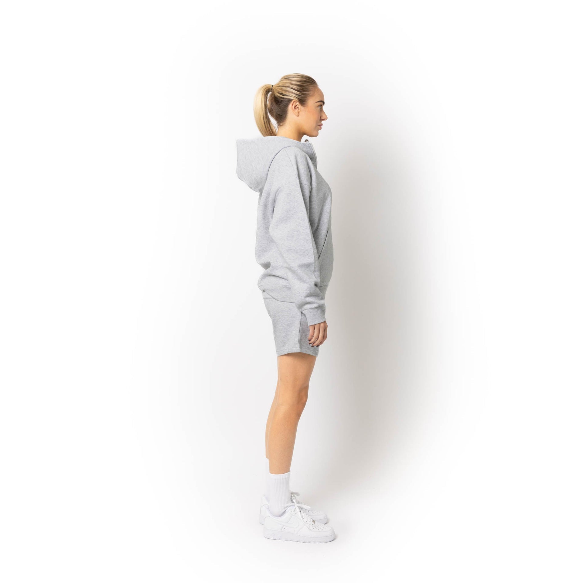 HERO-4220 Unisex Drop Shoulder Scuba 1/2 Zip Hoodie - Ash Heather 4220 Adult HERO Unisex