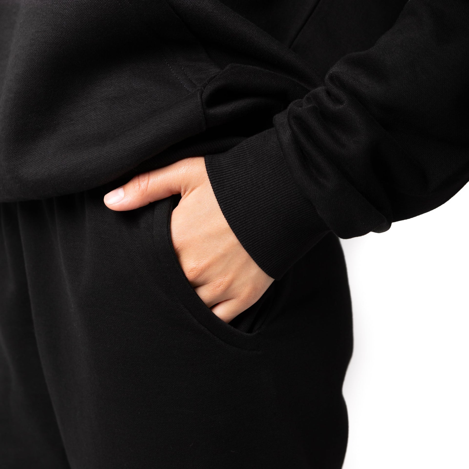 HERO-4220 Unisex Drop Shoulder Scuba 1/2 Zip Hoodie - Black 4220 Adult Black HERO Tops Unisex