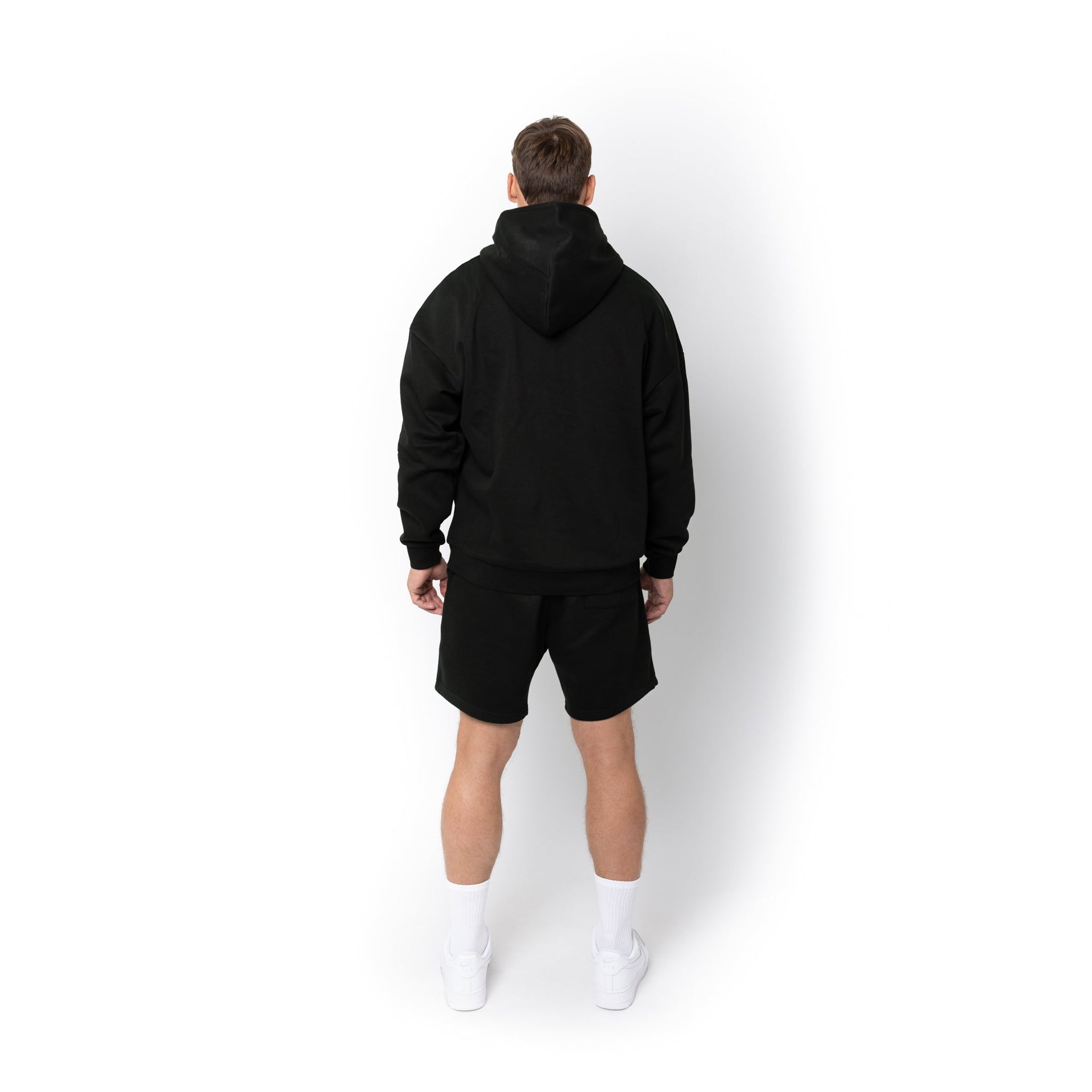 HERO-4220 Unisex Drop Shoulder Scuba 1/2 Zip Hoodie - Black 4220 Adult Black HERO Tops Unisex