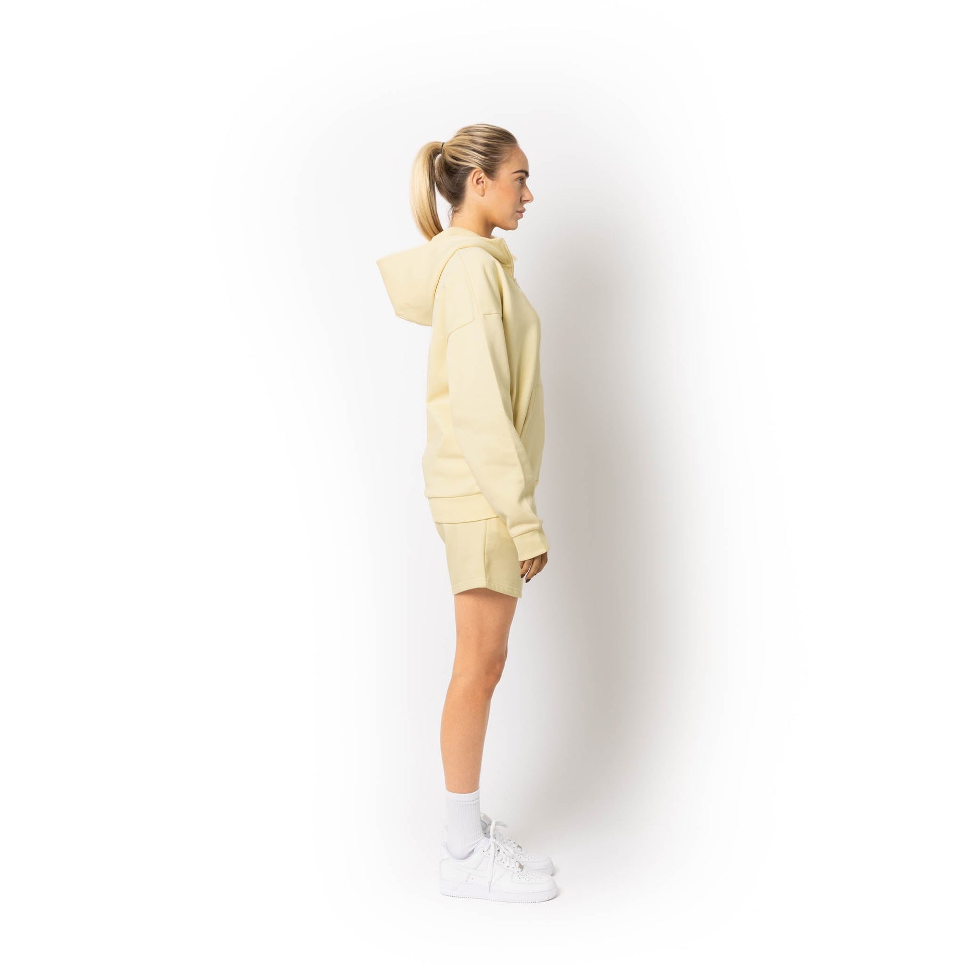 HERO-4220 Unisex Drop Shoulder Scuba 1/2 Zip Hoodie - Ivory 4220 Adult Black HERO Tops Unisex