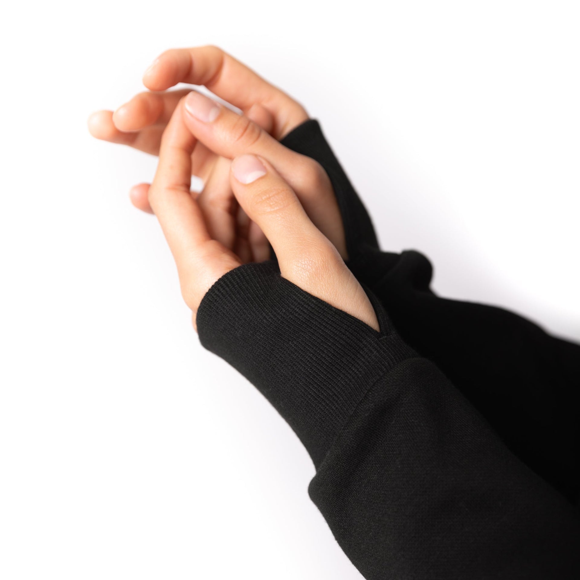 HERO-4220C Cropped Drop Shoulder Scuba 1/2 Zip Hoodie - Black 4220C Adult Black HERO Tops Unisex