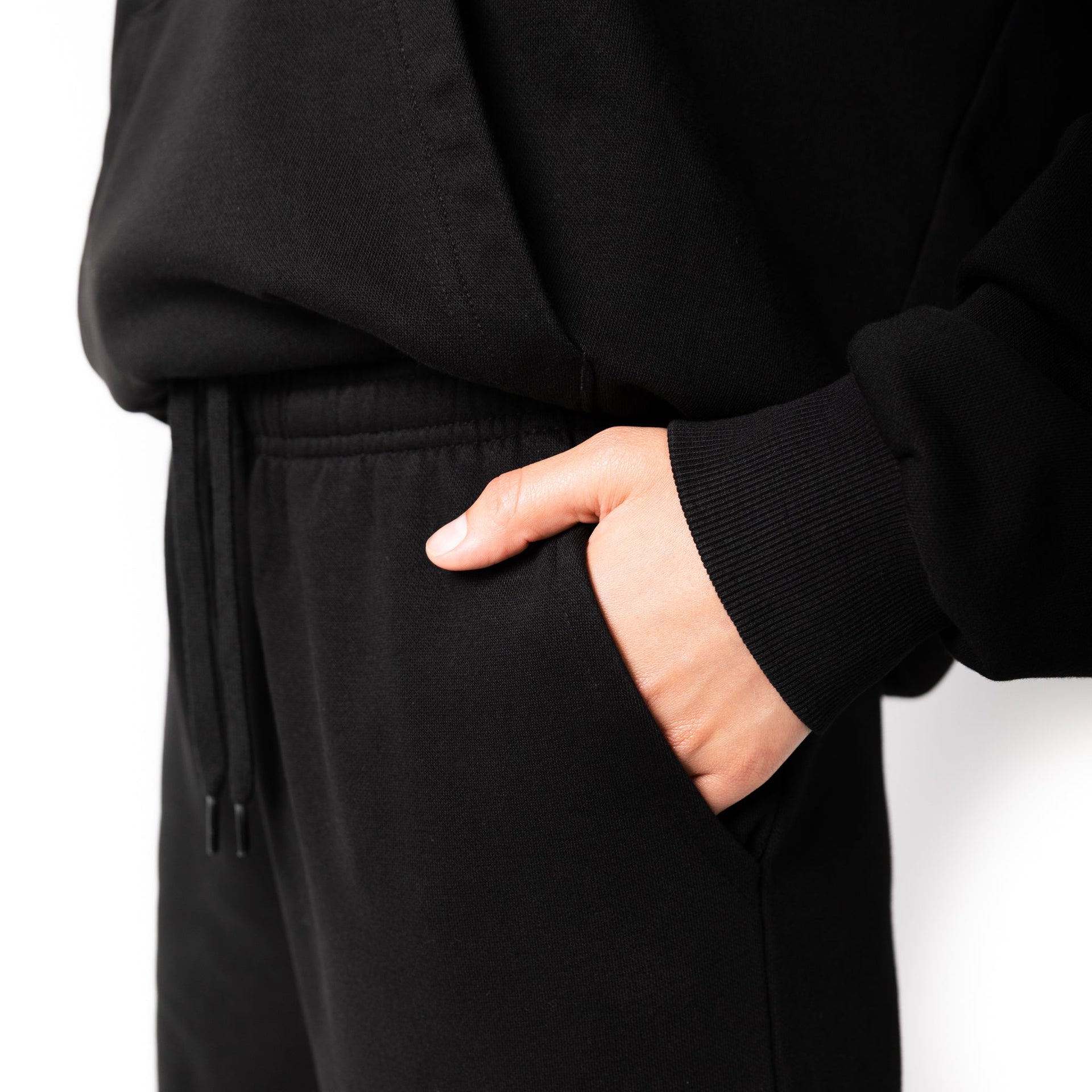 HERO-5220 Unisex Wide Leg Sweatpants - Black 5220 Adult Black Bottoms HERO