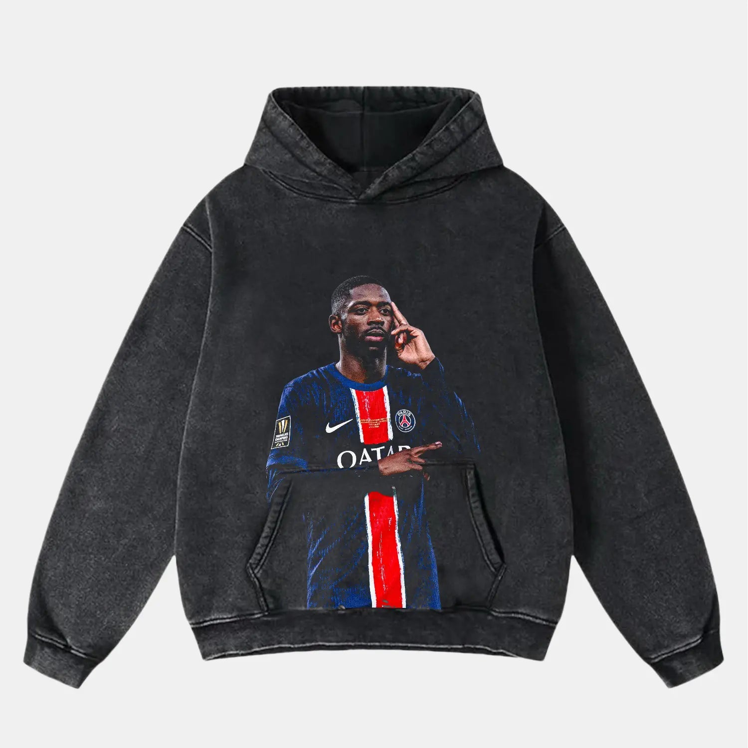 OUSMANE DEMBÉLÉ VINTAGE CLOTHES PEPPER HOODIE SOCCER SPORT