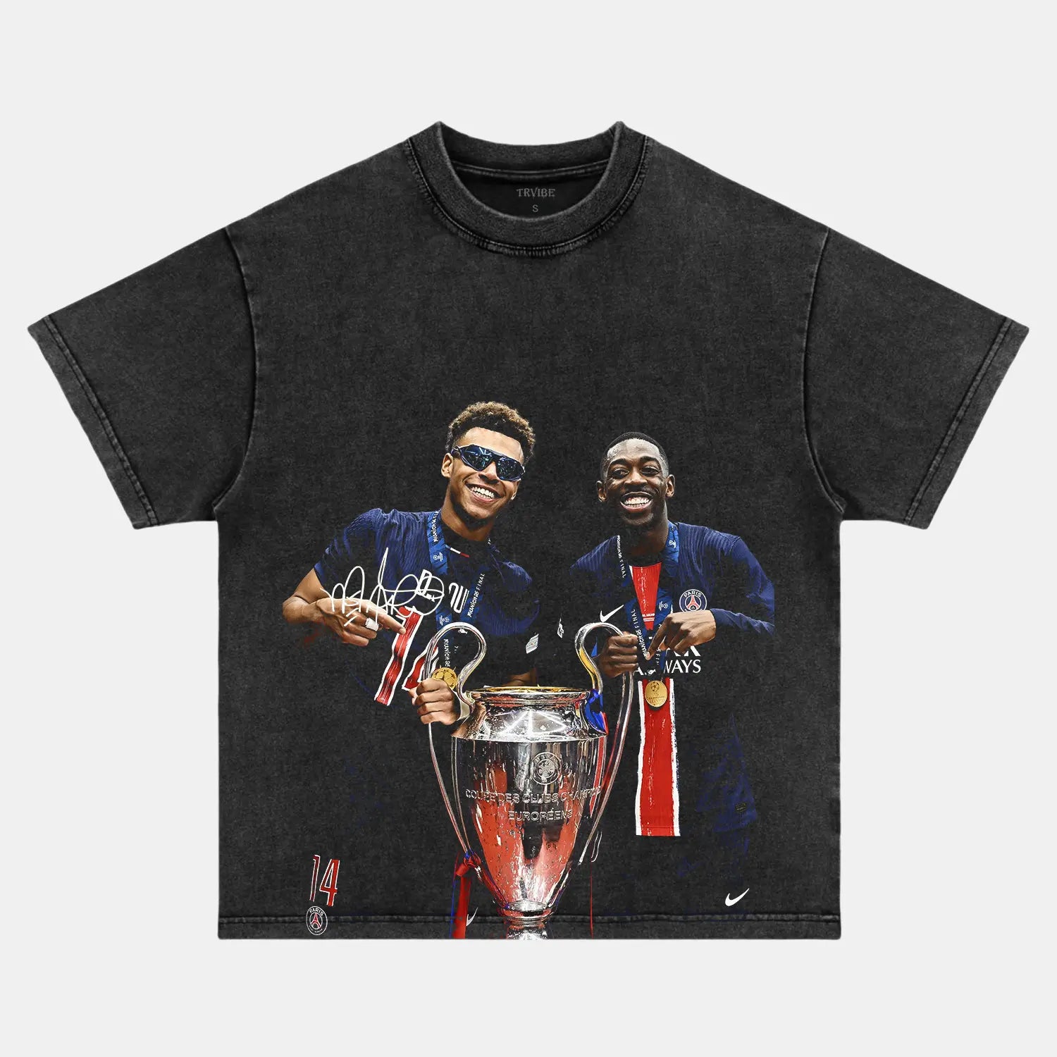 OUSMANE DEMBÉLÉ & DESIRE DOUE VINTAGE CLOTHES PEPPER TEE SOCCER SPORT