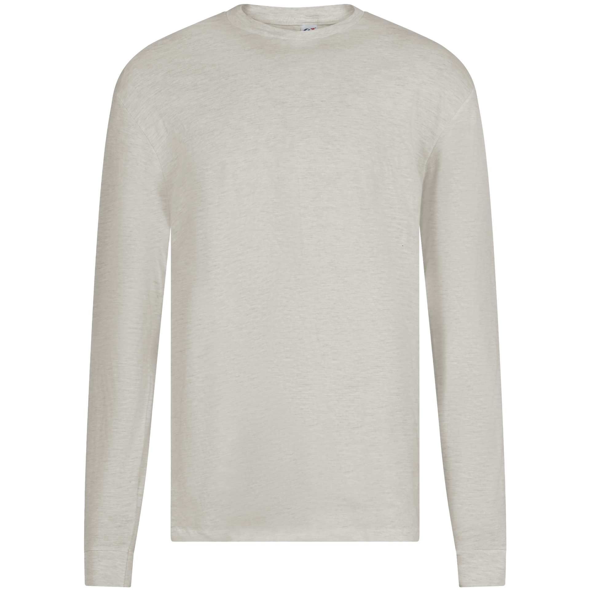 47335 - Men's Long Sleeve Oatmeal COTTON FITTED Lightweight LONG SLEEVE TEES MEN OPTIMA REGULAR tearaway