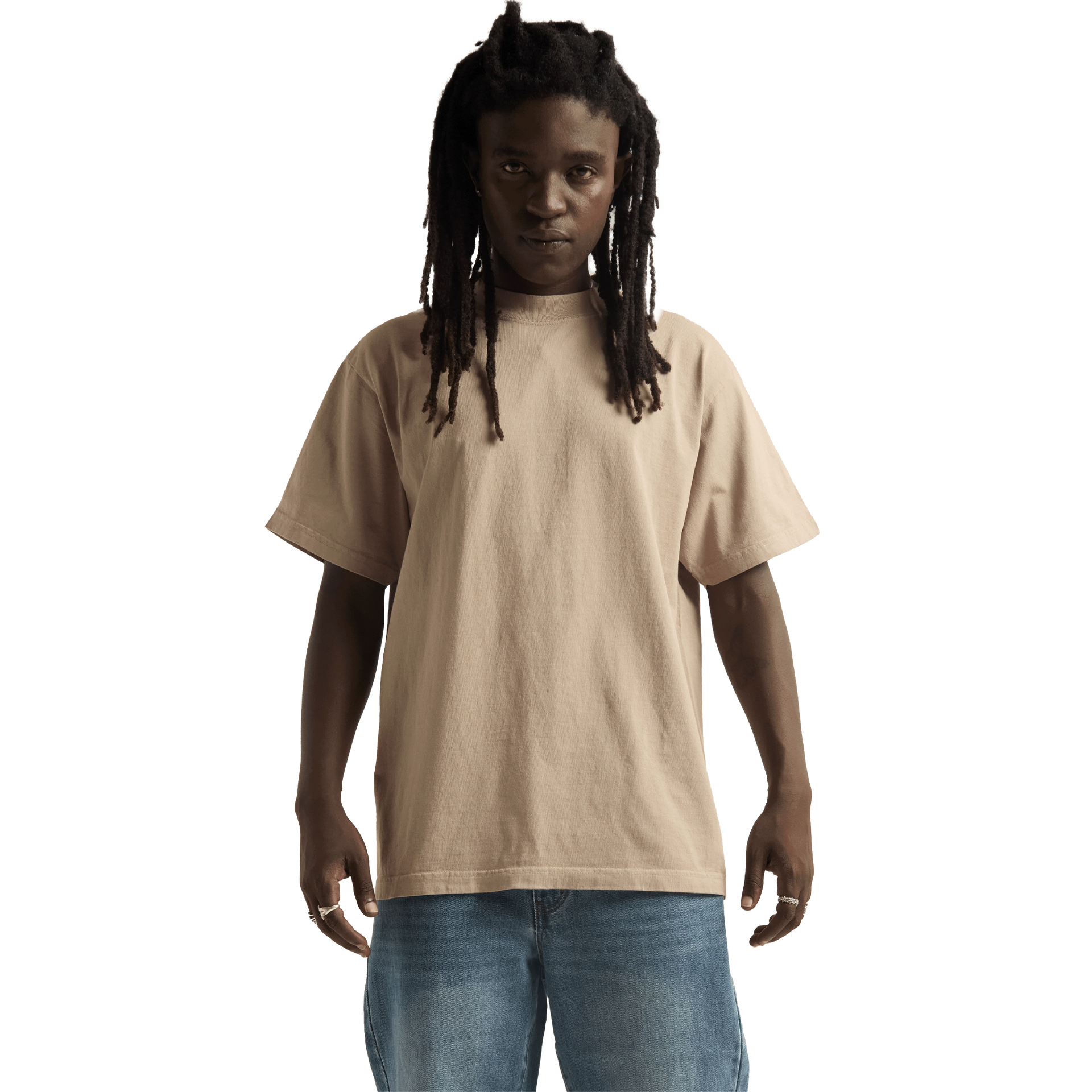 Max Heavyweight Garment Dye 7.5 oz Oatmeal COTTON GARMENT DYE GARMENT DYES Heavyweight MEN MEN TEE OVERSIZED Pigment Dye shaka Shaka Wear SHORTSLEEVES shsdchildproduct t-shirt TEE tshirts