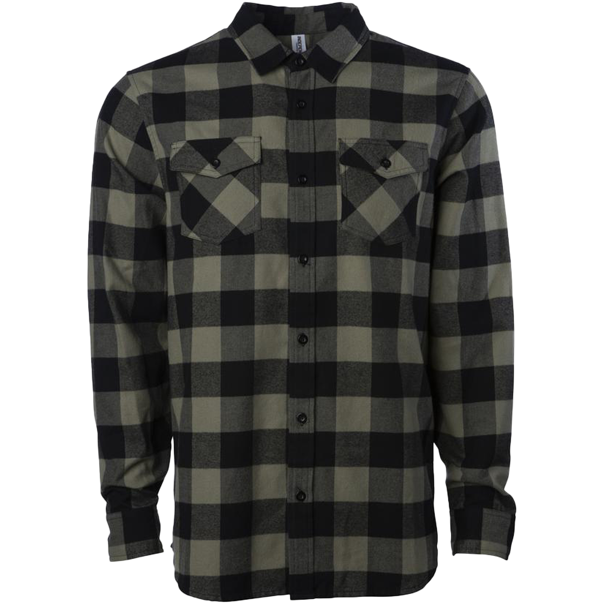 EXP50F - Men's Flannel Shirt Olive Black COTTON / POLYESTER CREWS EXP50 EXP50F EXPEDITION FLANNEL FLANNELS INDEPENDENT MEN mens REGULAR SHIRT tearaway