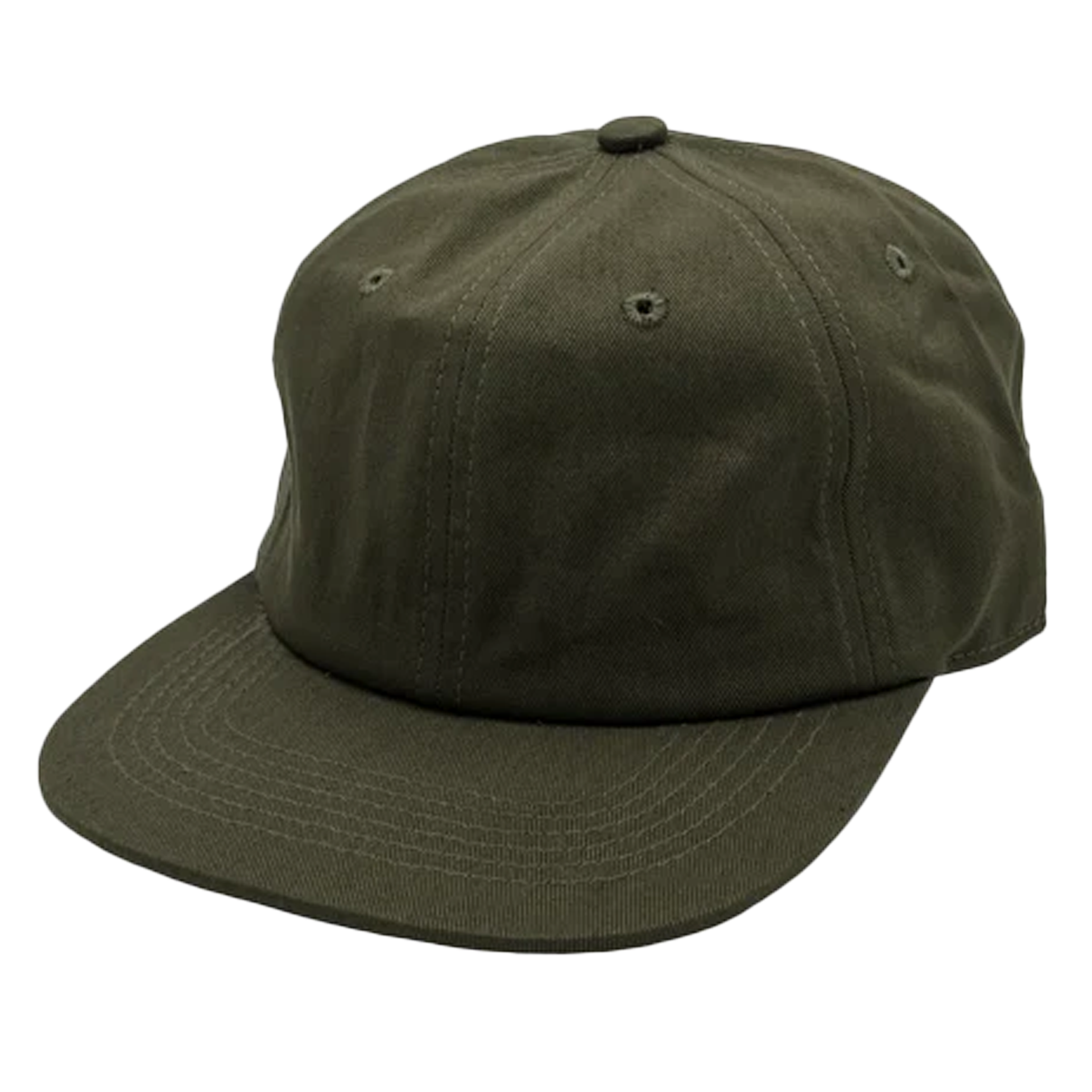 GNV-1004SBP - 6P Washed Cotton Olive One Size 6 PANELS COTTON FLAT low profile nissi caps SNAPBACK UNSTRUCTURED