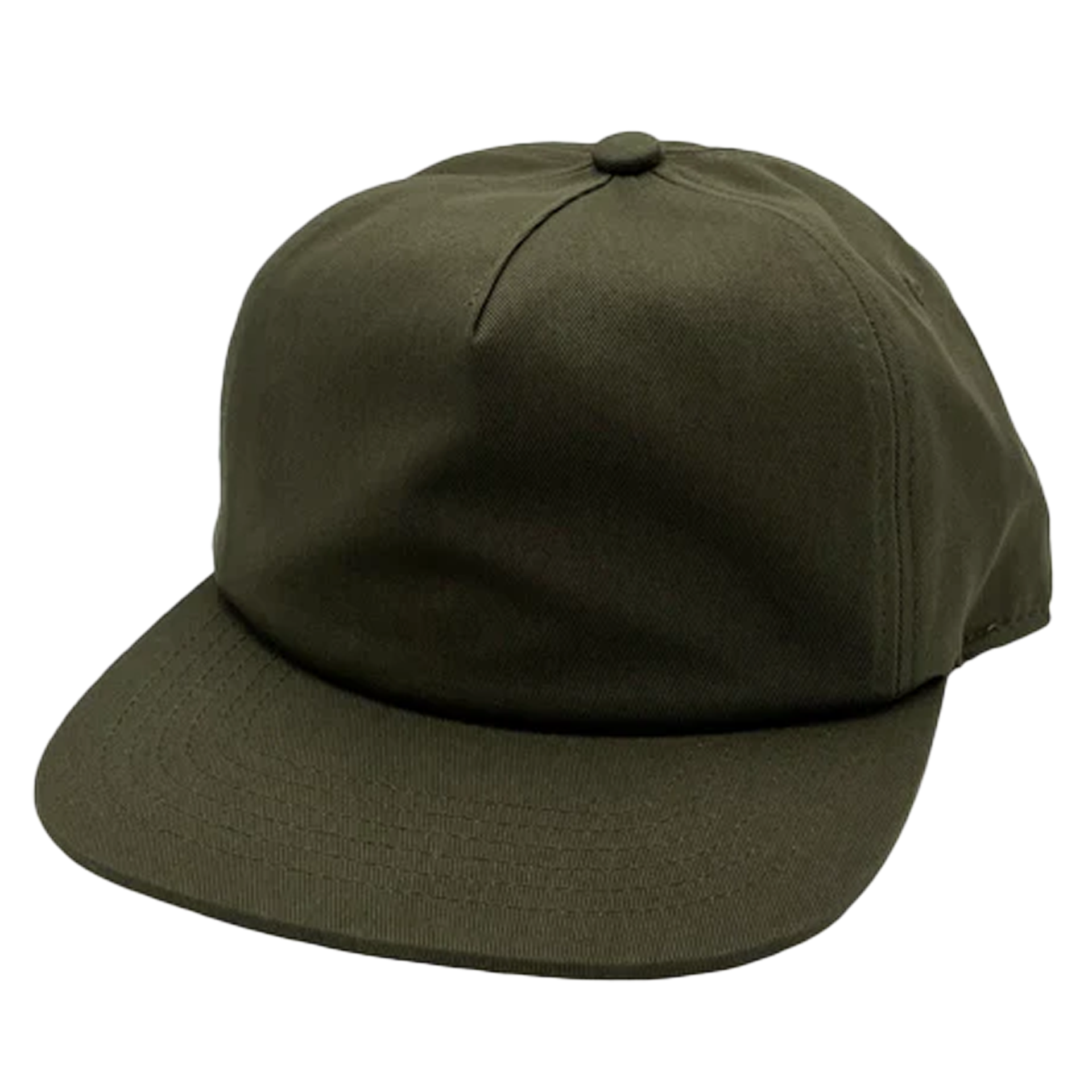 GNV-1040SB - 5 Panels Mid Profile Flat Bill Olive One Size 5 PANELS 5 PANELS - UNSTRUCTURED COTTON FLAT mid profile nissi caps SNAPBACK UNISEX UNSTRUCTURED