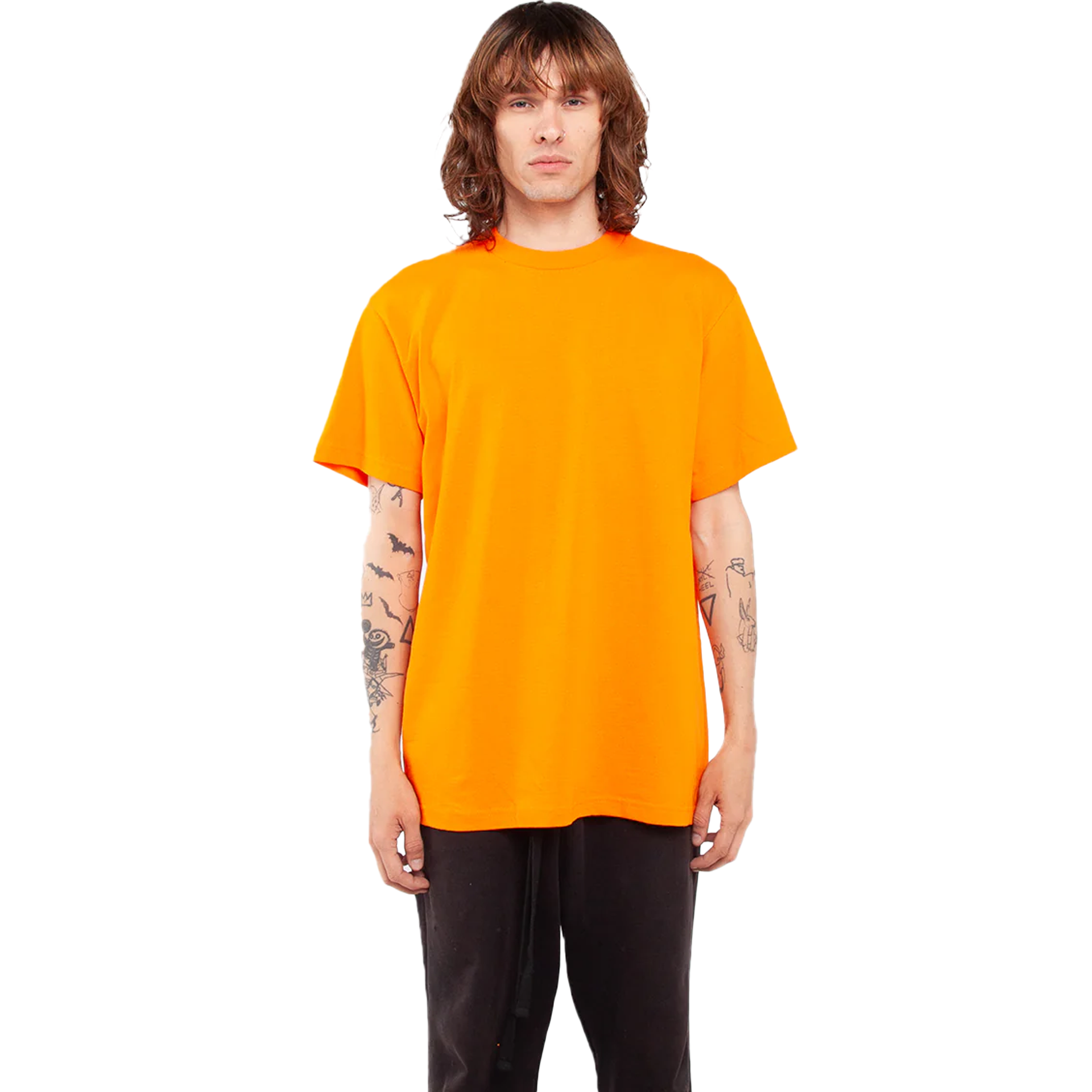 Active Short Sleeve - 6.0 oz Orange Active COTTON MEN MIDWEIGHT Shaka Wear SHORTSLEEVES shsdchildproduct tearaway UNFITTED
