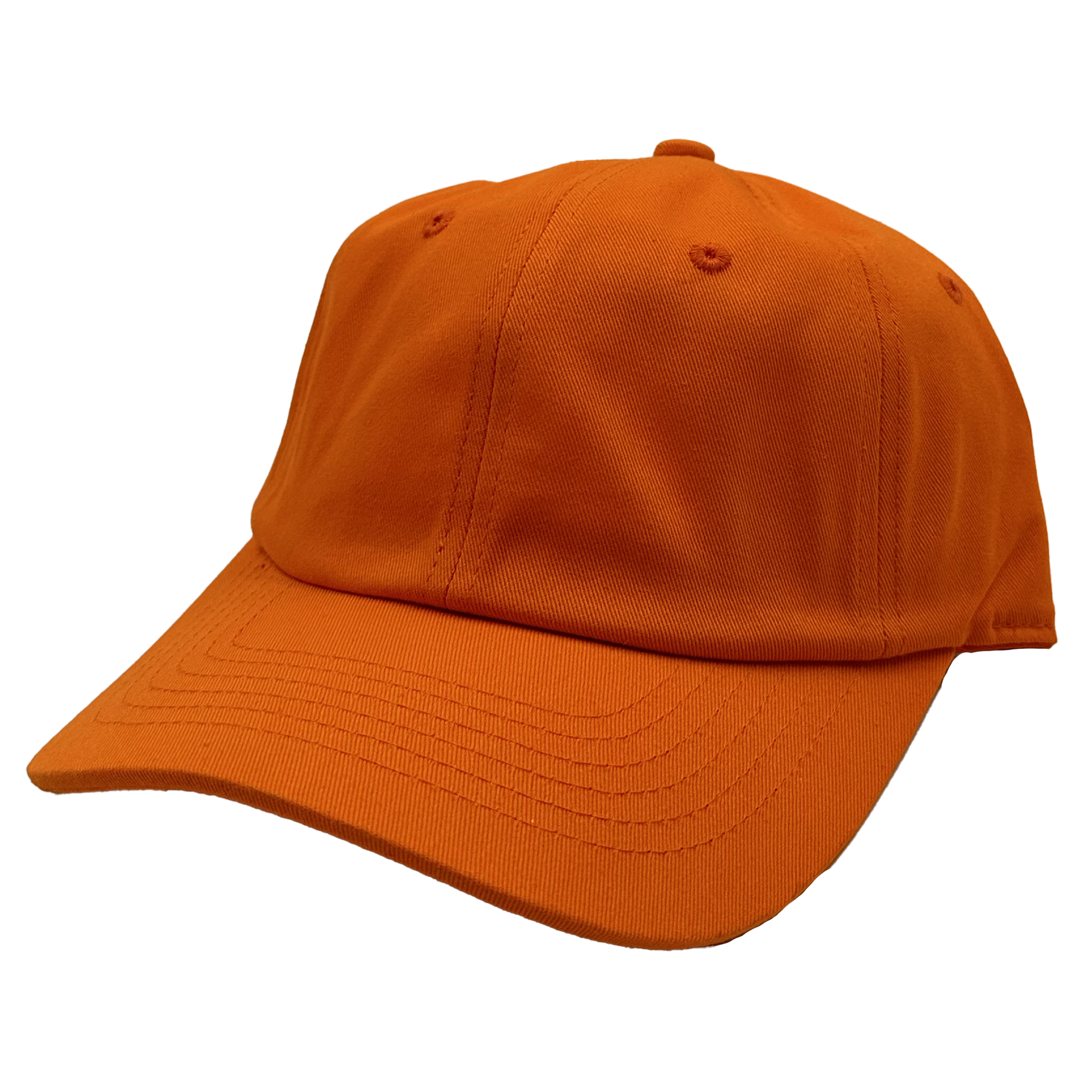 GNV-1004 - Washed Cotton Dad Cap Orange One Size 6 PANELS 6 PANELS - UNSTRUCTURED ADJUSTABLE BUCKLE BUCKLE STRAP COTTON CURVE low profile nissi caps UNISEX UNSTRUCTURED