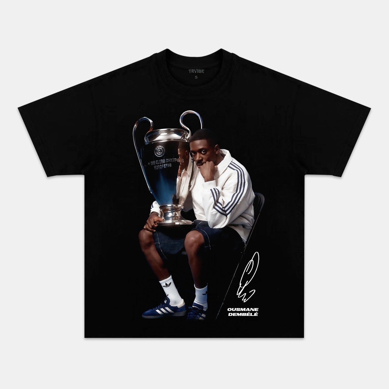 Ousmane Dembélé 2025 TEE BLACK TEE SOCCER SPORT