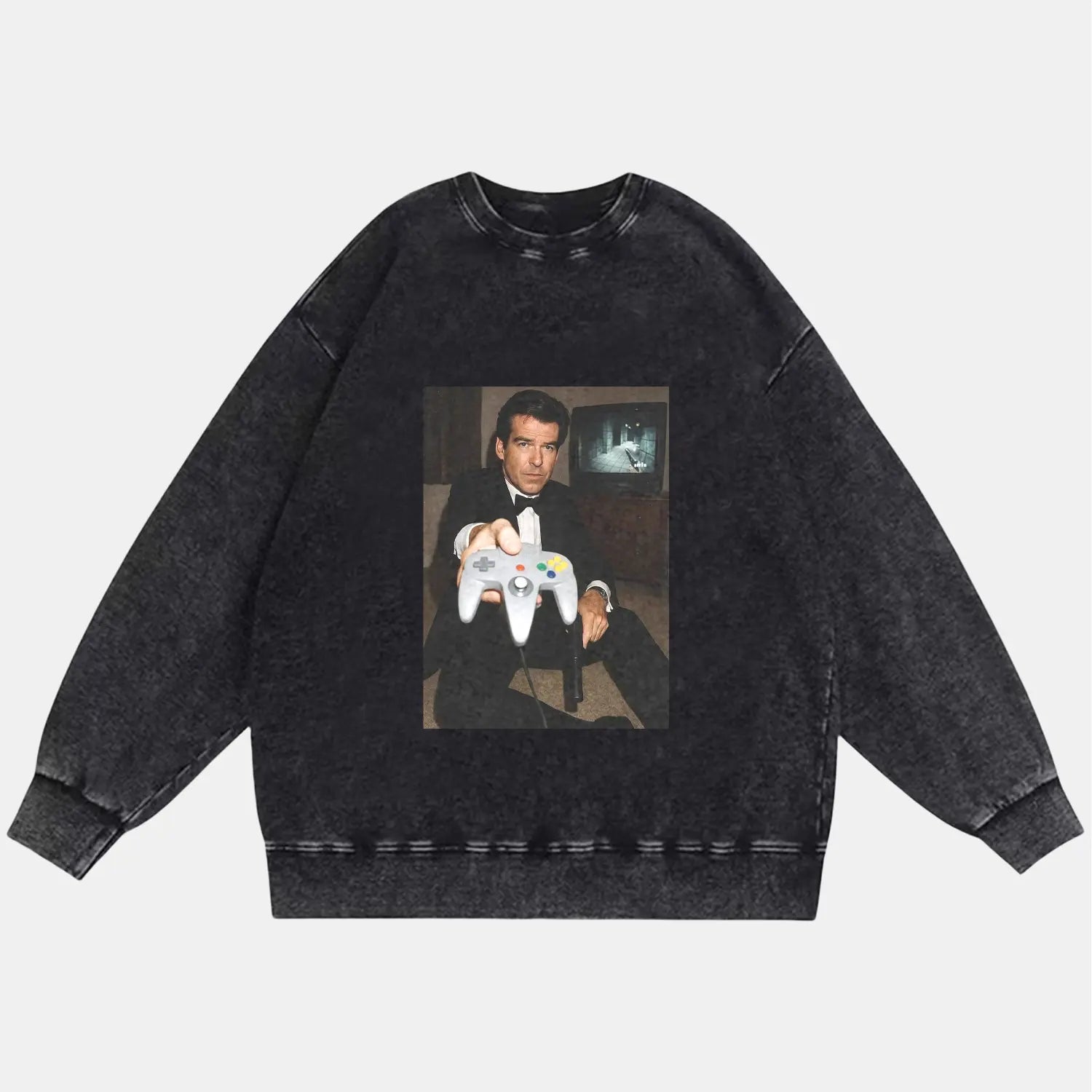 PIERCE BROSNAN VINTAGE CLOTHES PEPPER SWEATSHIRT FUNNY HUMOR