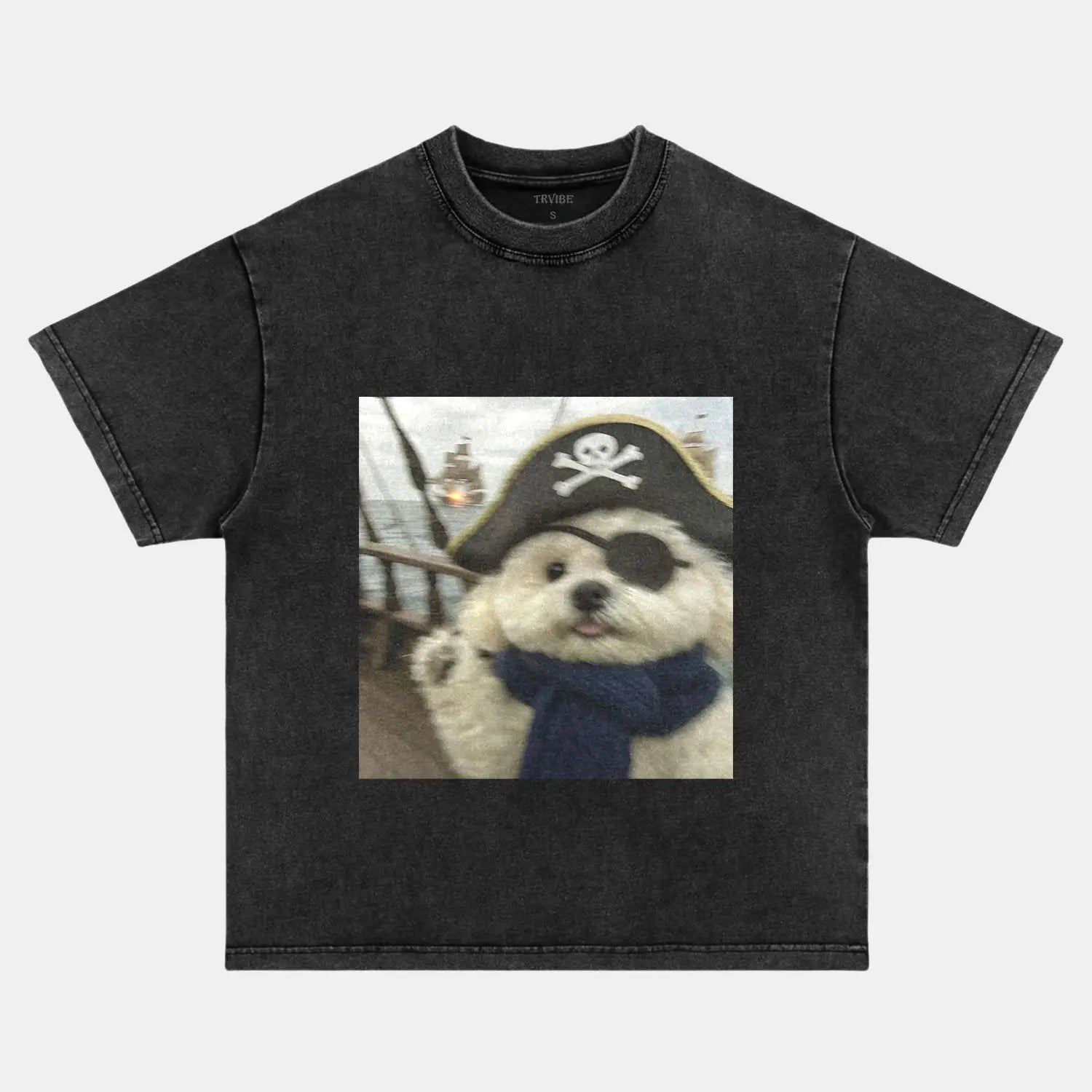 PIRATE DOG T-SHIRT FUNNY HUMOR