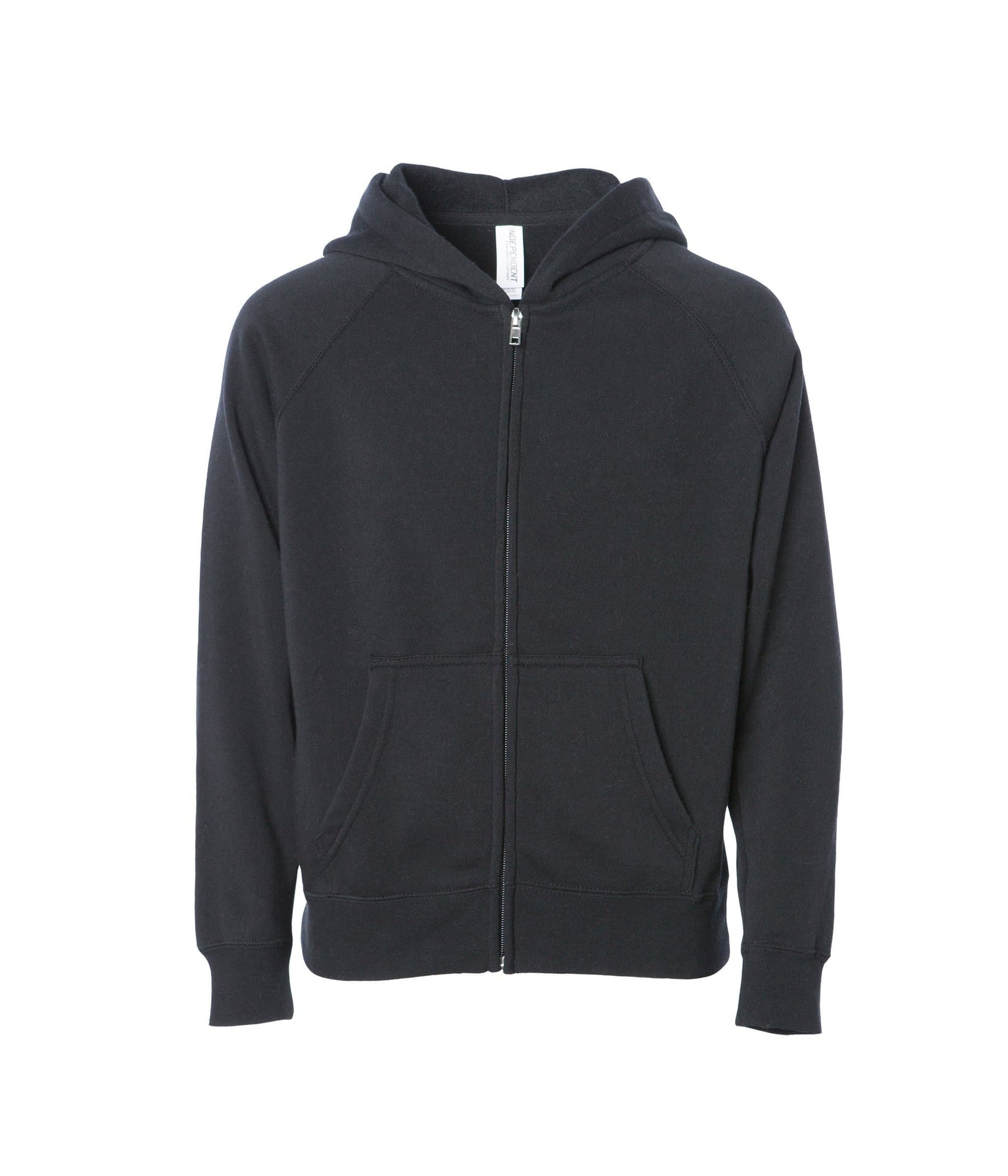 PRM10TSBZ - Toddler Lightweight Special Blend Raglan Zip Hood. Black PREMIUM PRM10 PRM10TBZ SPECIAL BLEND tearaway YOUTH