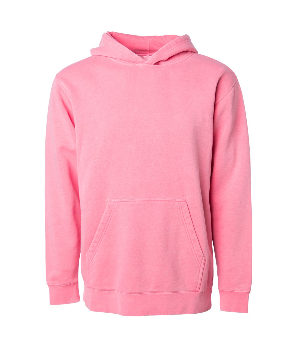 PRM1500Y - Youth Midweight Pigment Dyed Hooded Pullover Pigment Pink COTTON / POLYESTER hoodie INDEPENDENT MIDWEIGHT OUTERWEAR PIGMENT Pigment Dye PIGMENT DYES PREMIUM PRM15 PRM1500 PRM1500Y pullover PULLOVERS REGULAR tearaway YOUTH