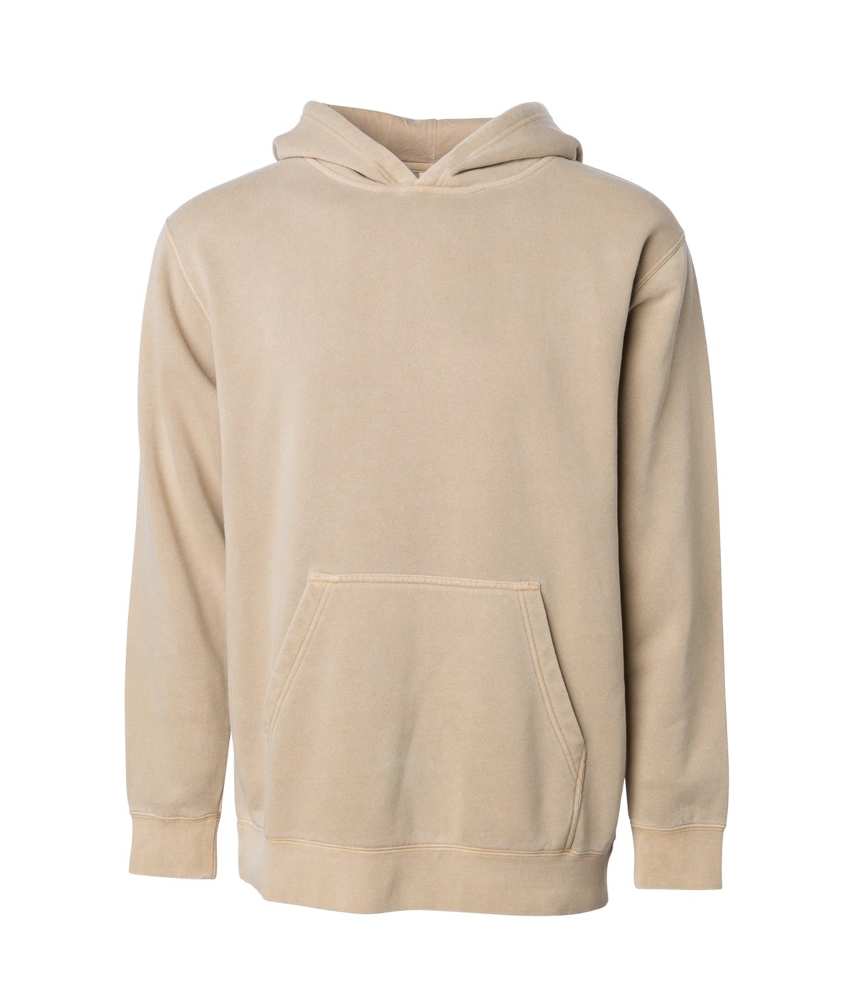 PRM1500Y - Youth Midweight Pigment Dyed Hooded Pullover Pigment Sandstone COTTON / POLYESTER hoodie INDEPENDENT MIDWEIGHT OUTERWEAR PIGMENT Pigment Dye PIGMENT DYES PREMIUM PRM15 PRM1500 PRM1500Y pullover PULLOVERS REGULAR tearaway YOUTH