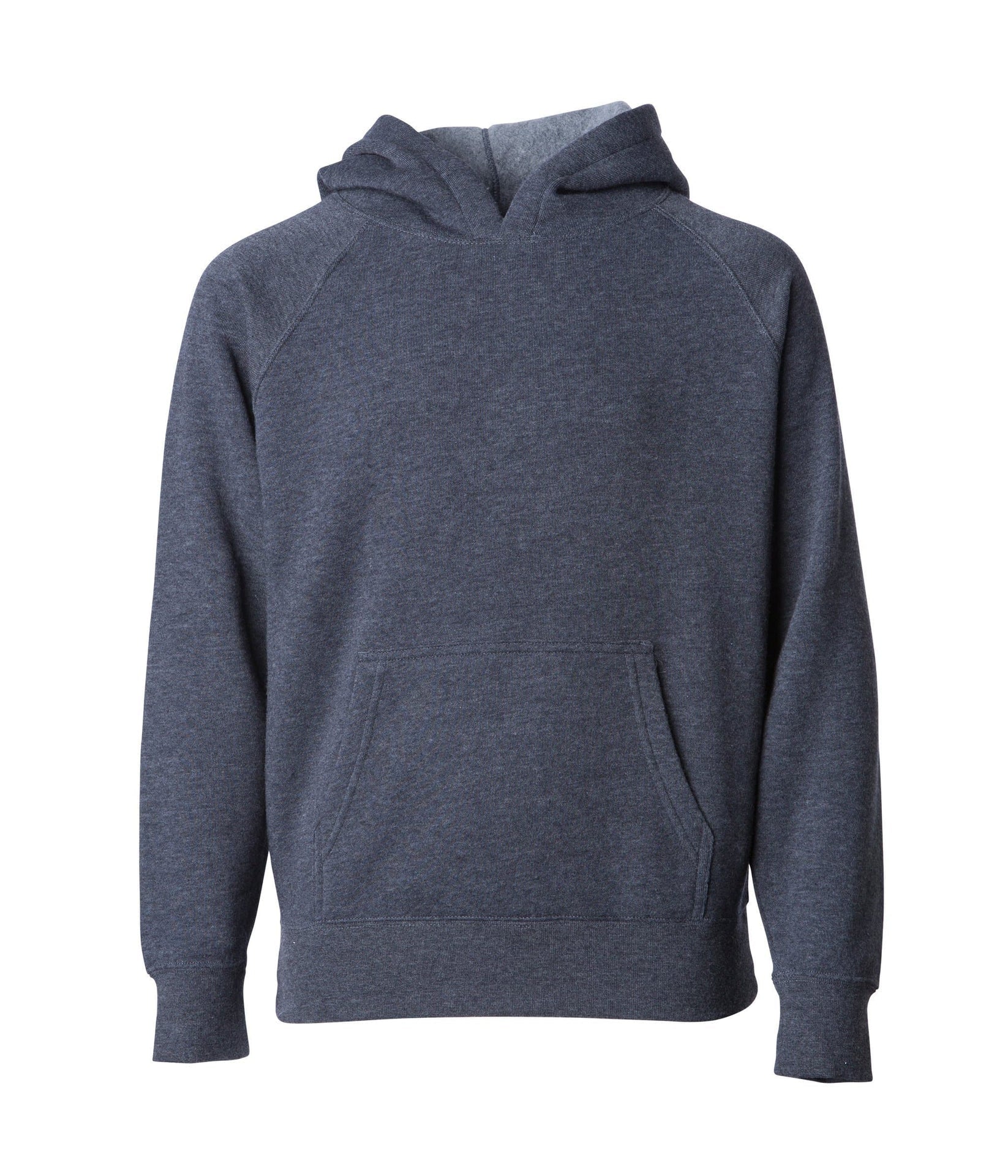PRM15YSB - Youth Lightweight Special Blend Raglan Hooded Pullover Midnight Heather COTTON / POLYESTER hoodie INDEPENDENT Lightweight PREMIUM PRM15 PRM15SB pullover PULLOVERS REGULAR SPECIAL BLEND tearaway YOUTH