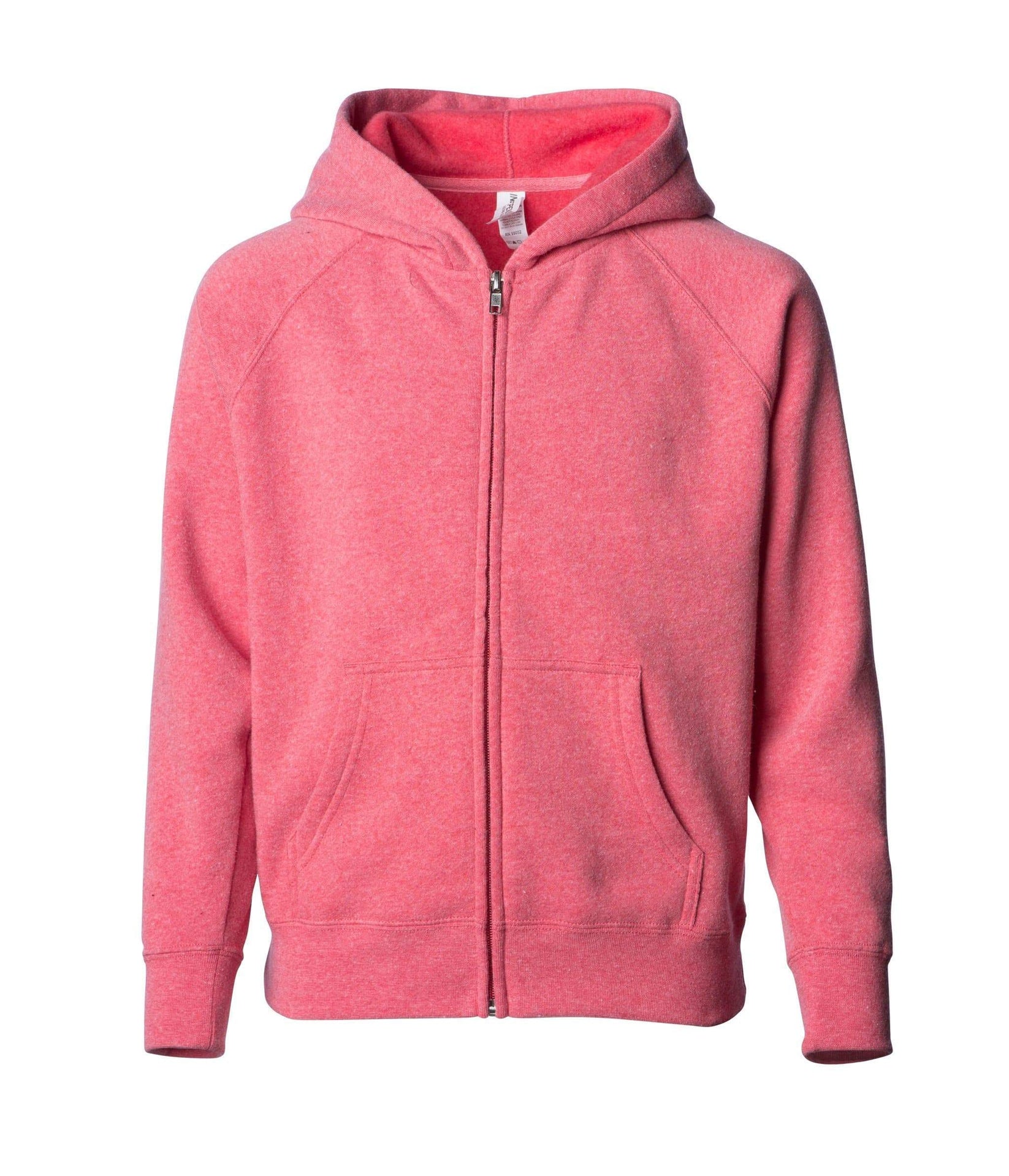 PRM15YSBZ - Youth Lightweight Special Blend Raglan Zip Hood Pomegranate COTTON / POLYESTER hoodie INDEPENDENT Lightweight PREMIUM PRM15 PRM15YSBZ REGULAR SPECIAL BLEND tearaway YOUTH