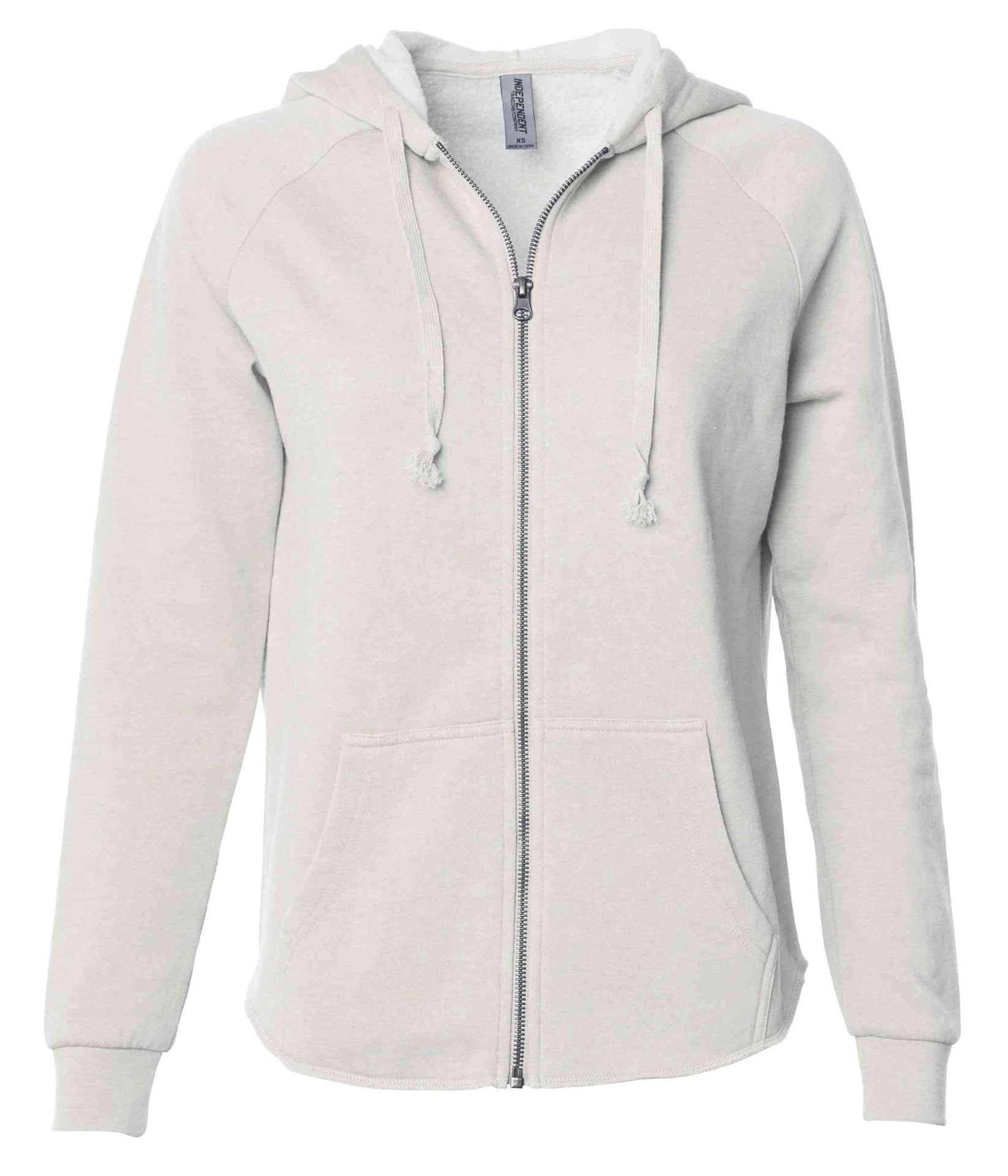 PRM2500Z - Women's California Wave Wash Zip Hood Bone BASIC FLEECE CALI WAVE WASH COTTON / POLYESTER hoodie INDEPENDENT PREMIUM WOMEN