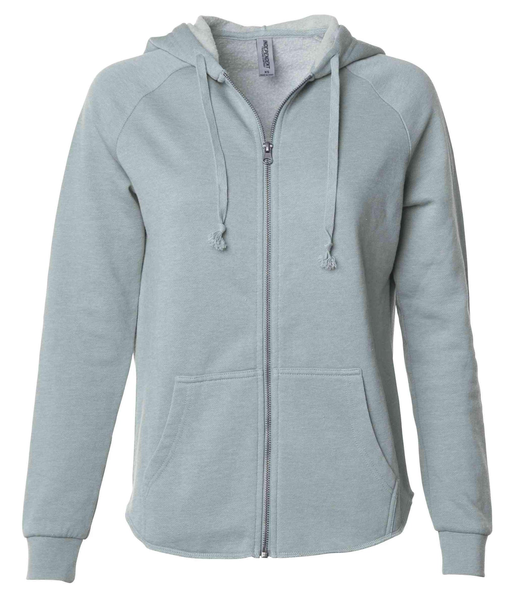 PRM2500Z - Women's California Wave Wash Zip Hood Sage BASIC FLEECE CALI WAVE WASH COTTON / POLYESTER hoodie INDEPENDENT PREMIUM WOMEN
